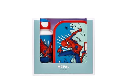 Mepal - Lunch-Set für Kinder mit Pop-up Trinkflasche & Lunch Box - Lunch-Set für die Schule oder unterwegs - Spülmaschinenfest & BPA-frei - 400 ml + 750 ml - Spiderman - Image 8