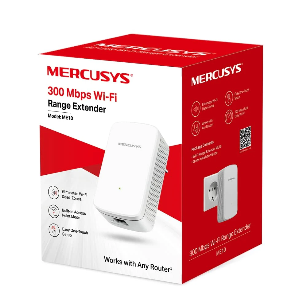 Mercusys ME10 WLAN Verstärker Repeater(Single-Band 300 Mbit/s, App Steuerung, Ethernet-Port, WPS, AP Modus, LED abschaltbar, kompatibel zu Allen WLAN Geräten) - Image 5