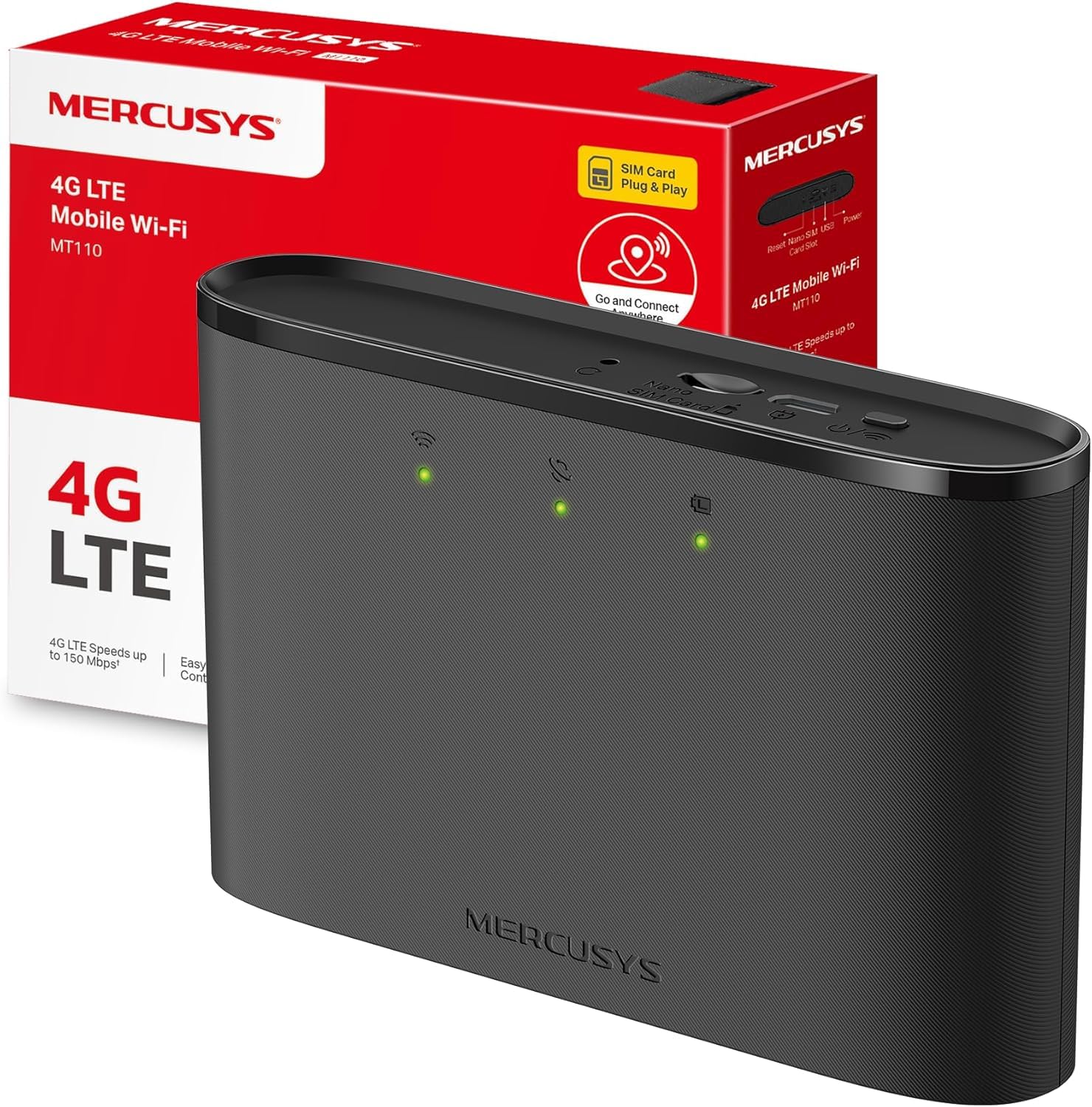 Mercusys Mobiler WLAN Router MT110, tragbares WLAN für unterwegs ohne Vertrag, 4G LTE 150 Mbps, Verbindung mit bis zu 10 Geräten, bis zu 10 Stunden Nutzungsdauer - Image 4