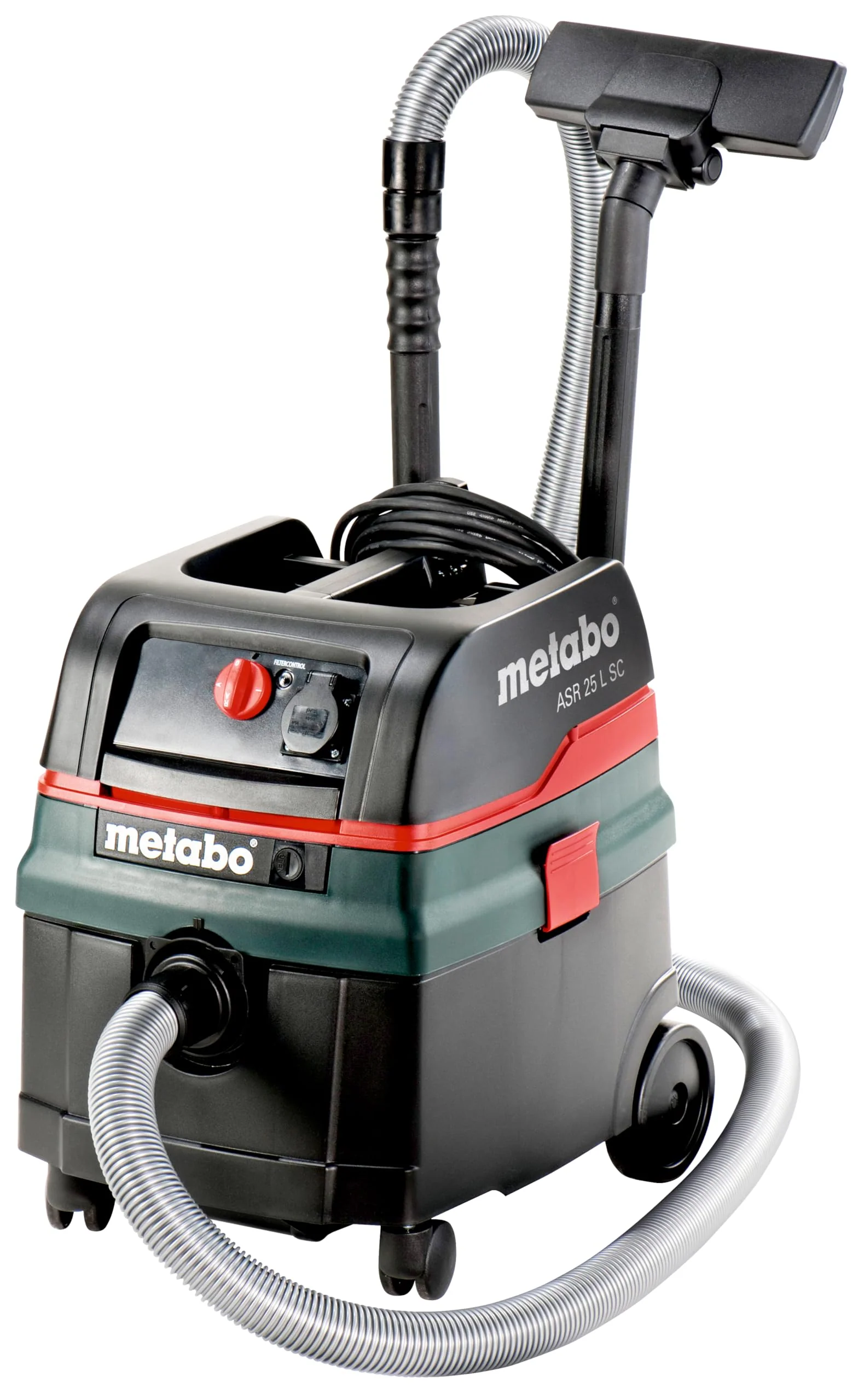Metabo Allessauger ASR 25 L SC – 602024000 – Nass-/Trockensauger mit halbautomatischer Filterabreinigung – 8 m Kabellänge, Schwarz - Image 9