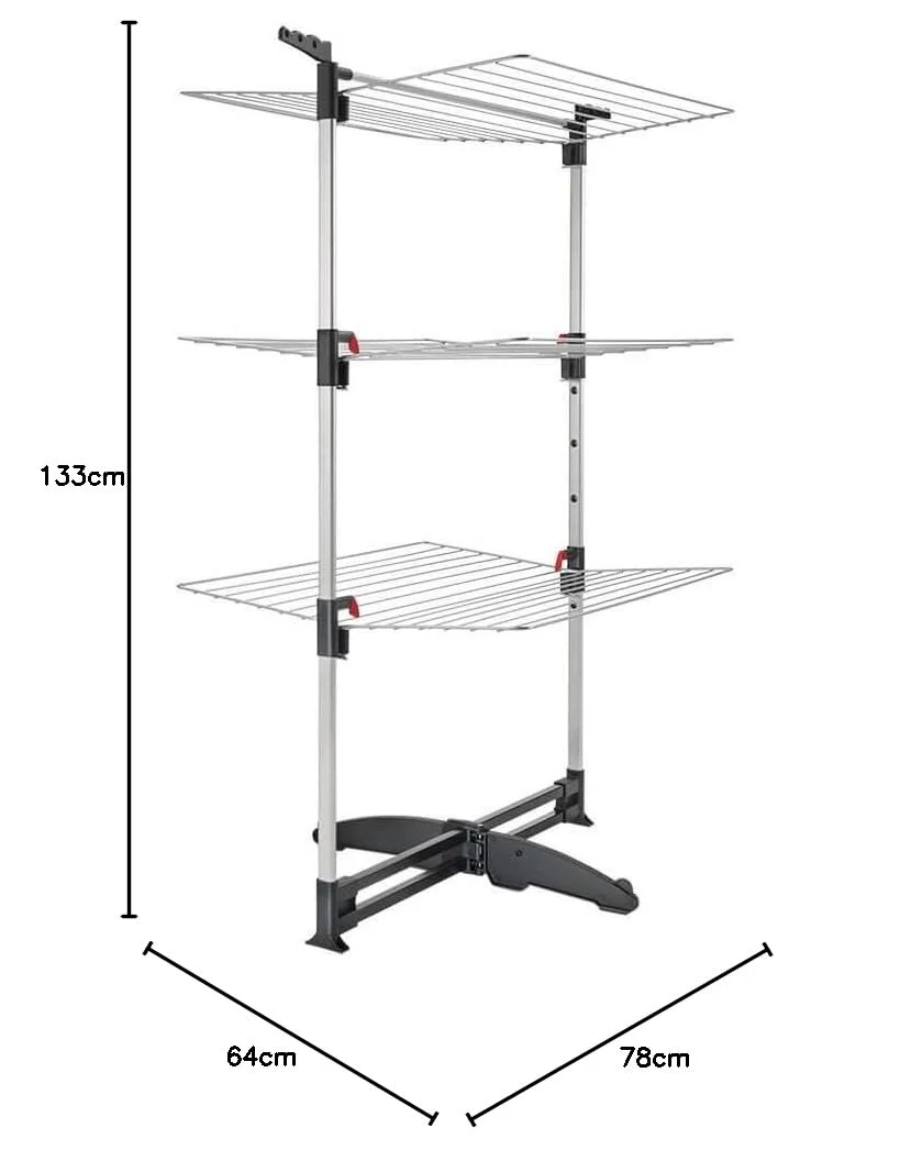 Metaltex Ciclone Vario Turmwäschetrockne, Silber - Image 5