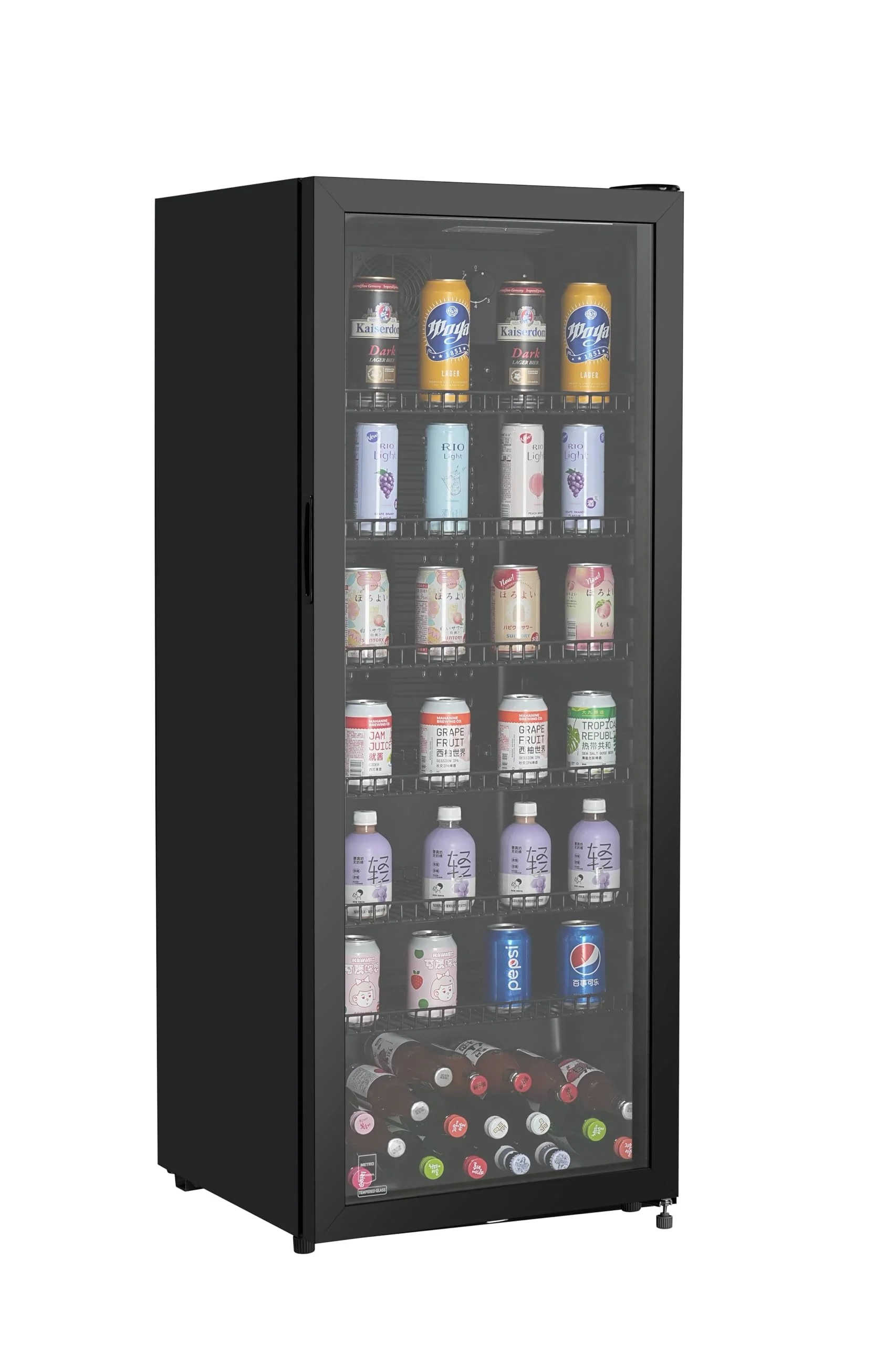 METRO Professional Getränkekühlschrank GSC4240, 237 L, 110 W, 6 verstellbaren Einlegeböden, schwarz - Image 12