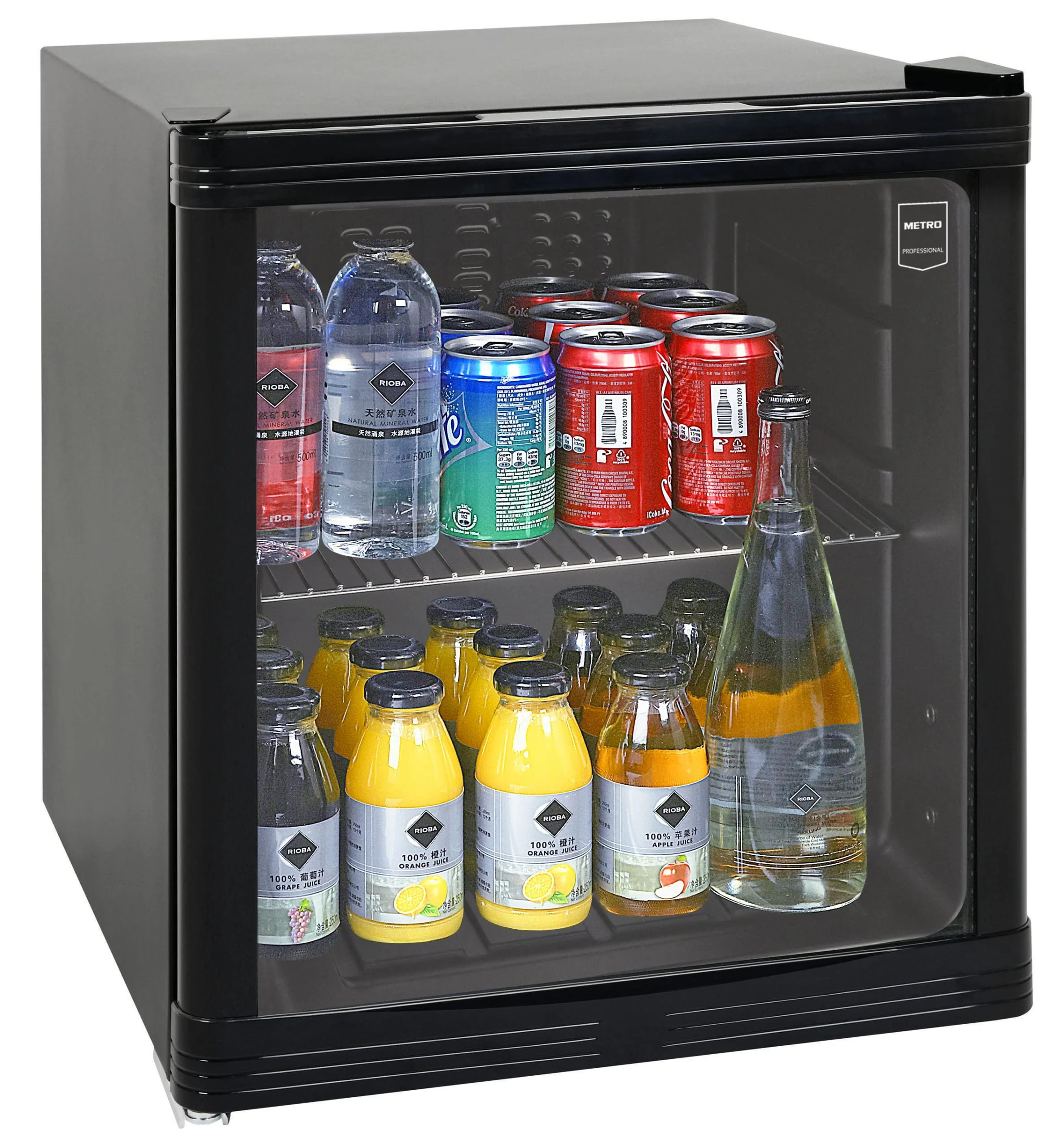 METRO Professional Minibar GPC1046, Edelstahl/Glas, 46 L, schwarz - Image 6
