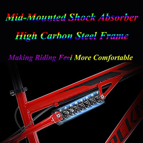 MEVZHH Mountainbikes, 26 Zoll Fat Tire Hardtail Mountainbike, Doppelfederungsrahmend Federgabel All Terrain Mountainfür Männer Frauen/30 Geschwindigkeit/Orae 5 Gesprochen - Image 5