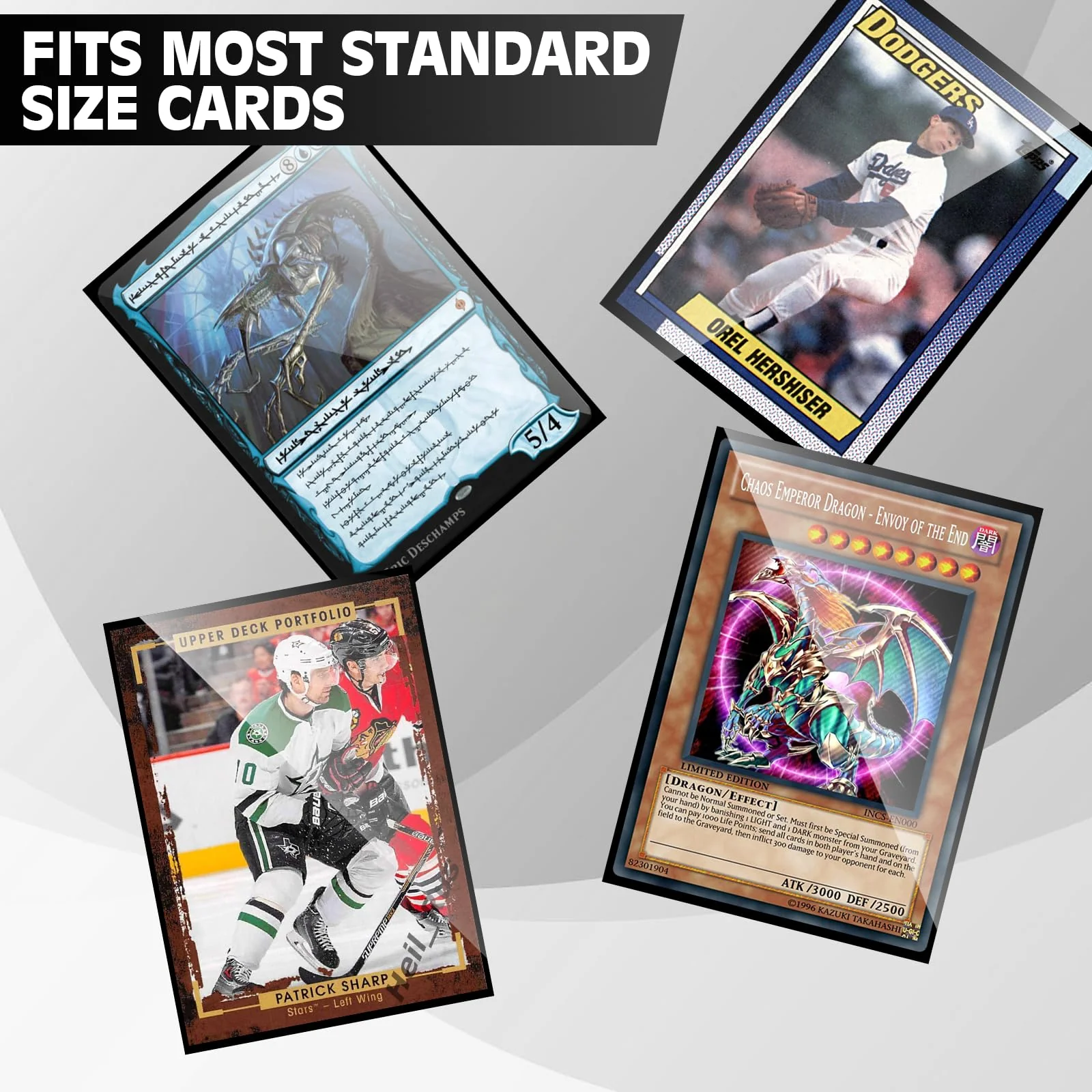 Mexgcom 500 Stück Kartenhüllen,66 x 91 MM Sammelkartenhüllen, Perfekt Passende Innenhüllen, Kompatibel Mit MTG, Trading Cards, Sports Cards, Baseball und Fußballkarten (BLACK) - Image 2