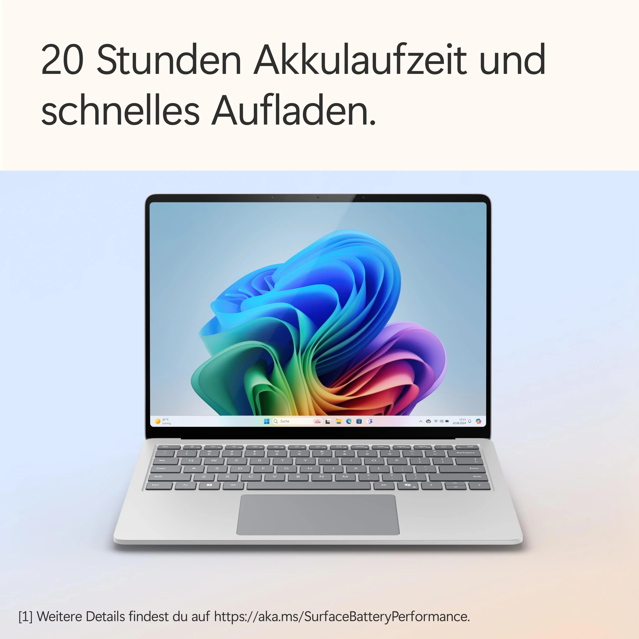 Microsoft Surface Laptop | Copilot+ PC | 13.8” Touchscreen | Snapdragon® X Plus (10 Kerne) | 16GB RAM | 256GB SSD | neuestes Modell, 7. Edition | Platin - Image 10