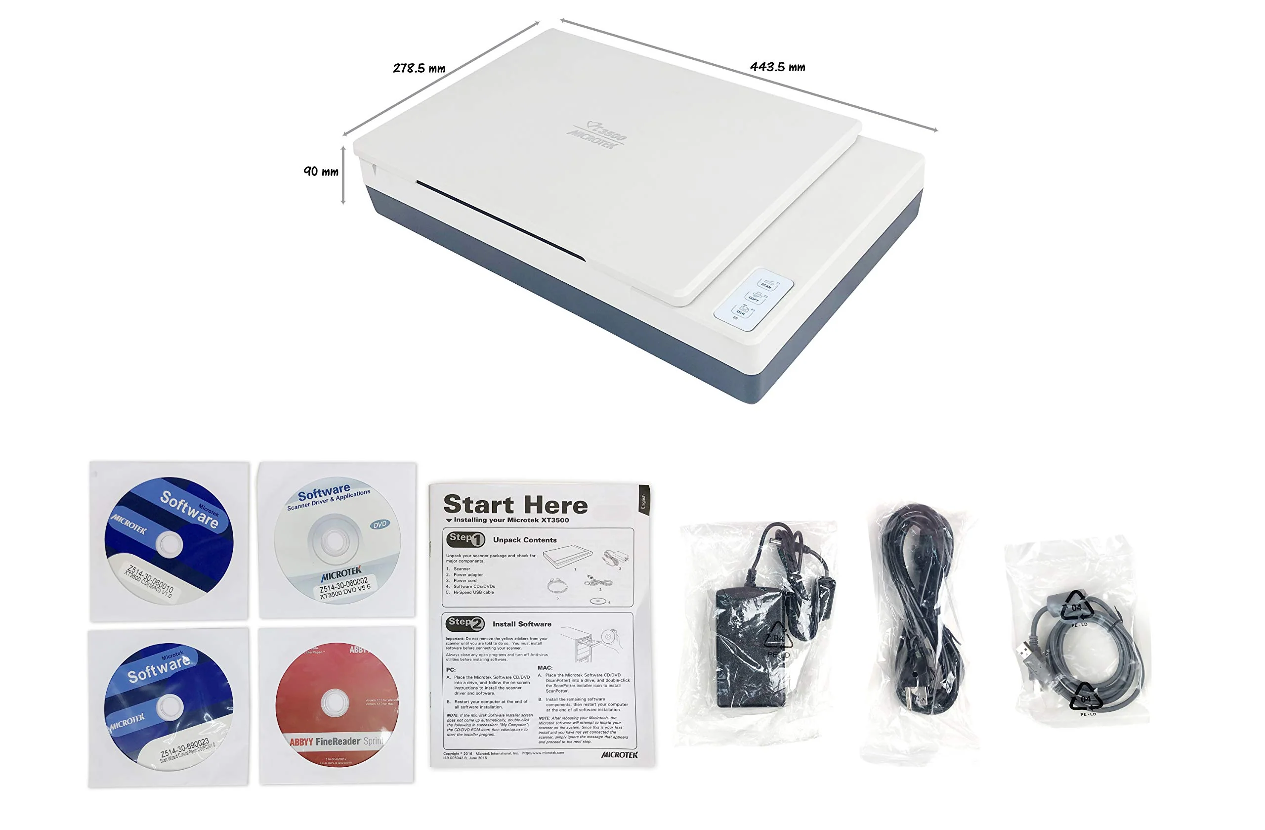 MICROTEK XT-3500 Dokumenten-Scanner (A4, 1200x2400 DPI, USB 2.0) - Image 2