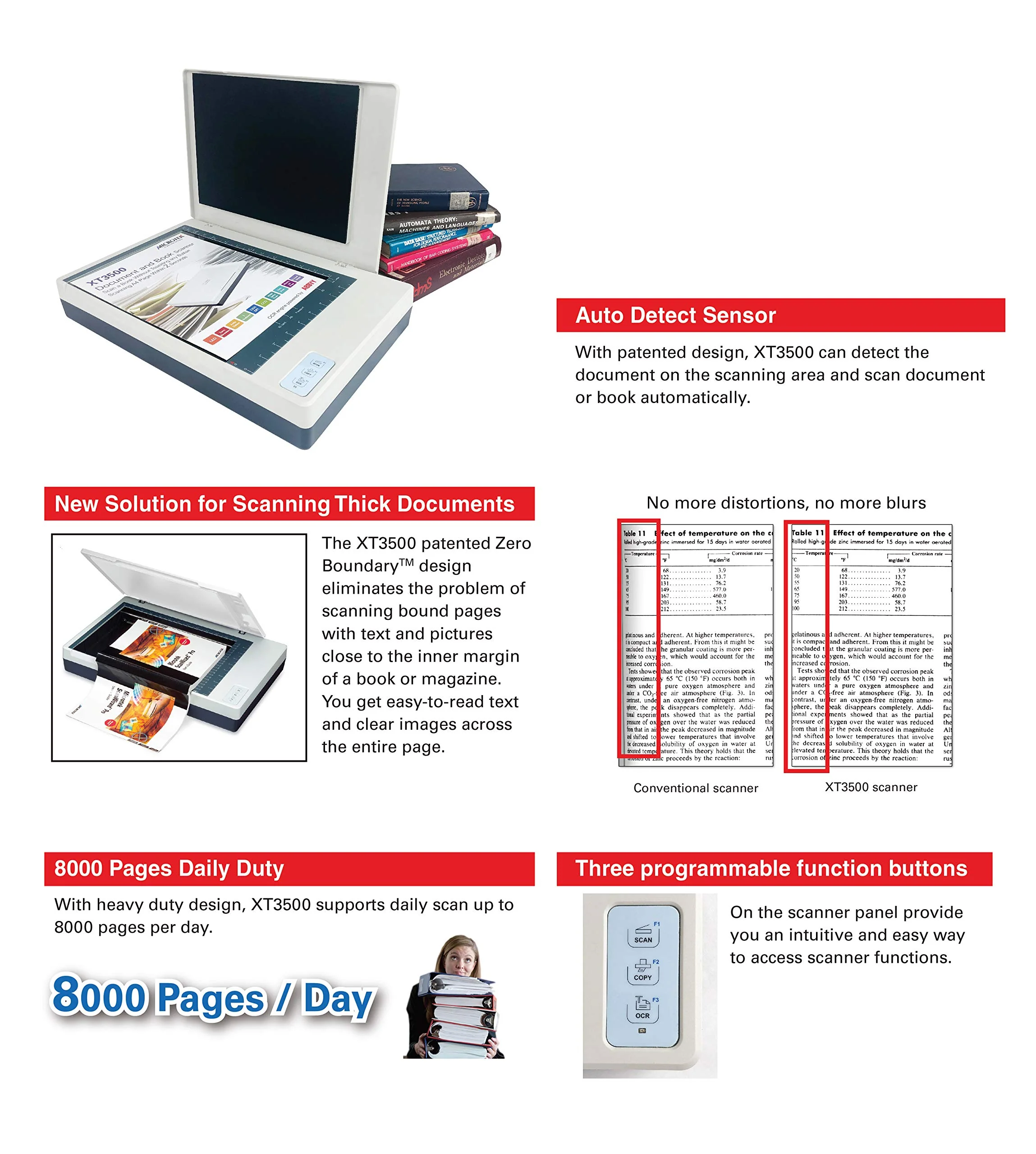 MICROTEK XT-3500 Dokumenten-Scanner (A4, 1200x2400 DPI, USB 2.0) - Image 3