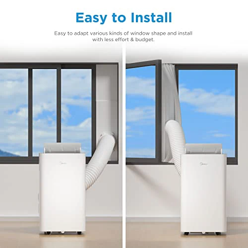 Midea Mobiles Klimagerät Silent Cool 26 Pro WF, 3-in-1 Klimaanlage mit Abluftschlauch, Kühlen&Entfeuchten&Ventilieren, 9000 BTU, 2.6kW, für Räume ca. 80m³(32㎡), EEK A - Image 7