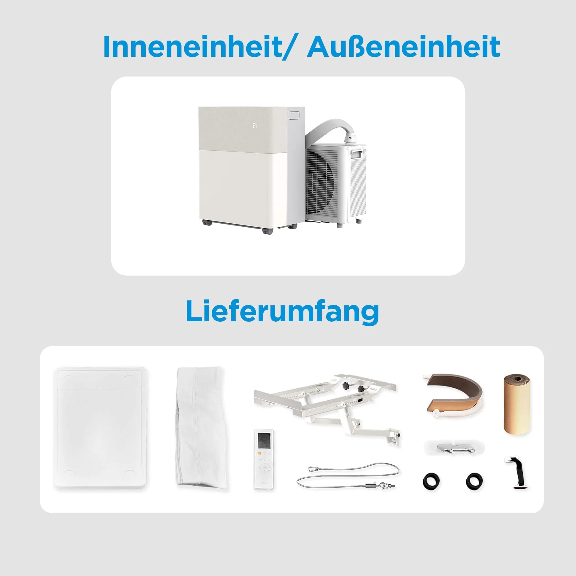 Midea PortaSplit-E Mobile Klimaanlage,Kühlen A++/Heizen A+, 12000 BTU 3,5kW,Mini-Split-Klimaanlage, Farbe Pfirsich,für Räume bis zu 42 m² / 105 m³, nur 39 dB(A) im Silent-Modus [Energieklasse A++] - Image 7