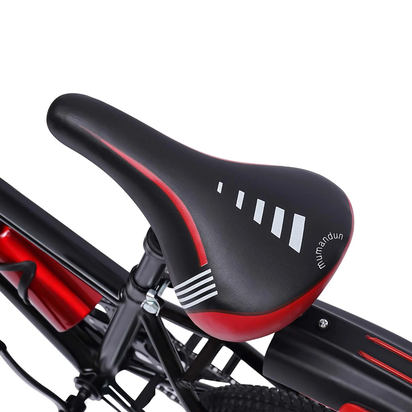 MIIWWOWO Fahrräder für Kinder im Alter von 9-12 Jahren 20 Zoll Kinder Mountainbike 7-Gang Kinderfahrrad Fahrrad mit Schutzblechen Federgabel Carbonstahl Höhenverstellbar (Rot) - Image 5