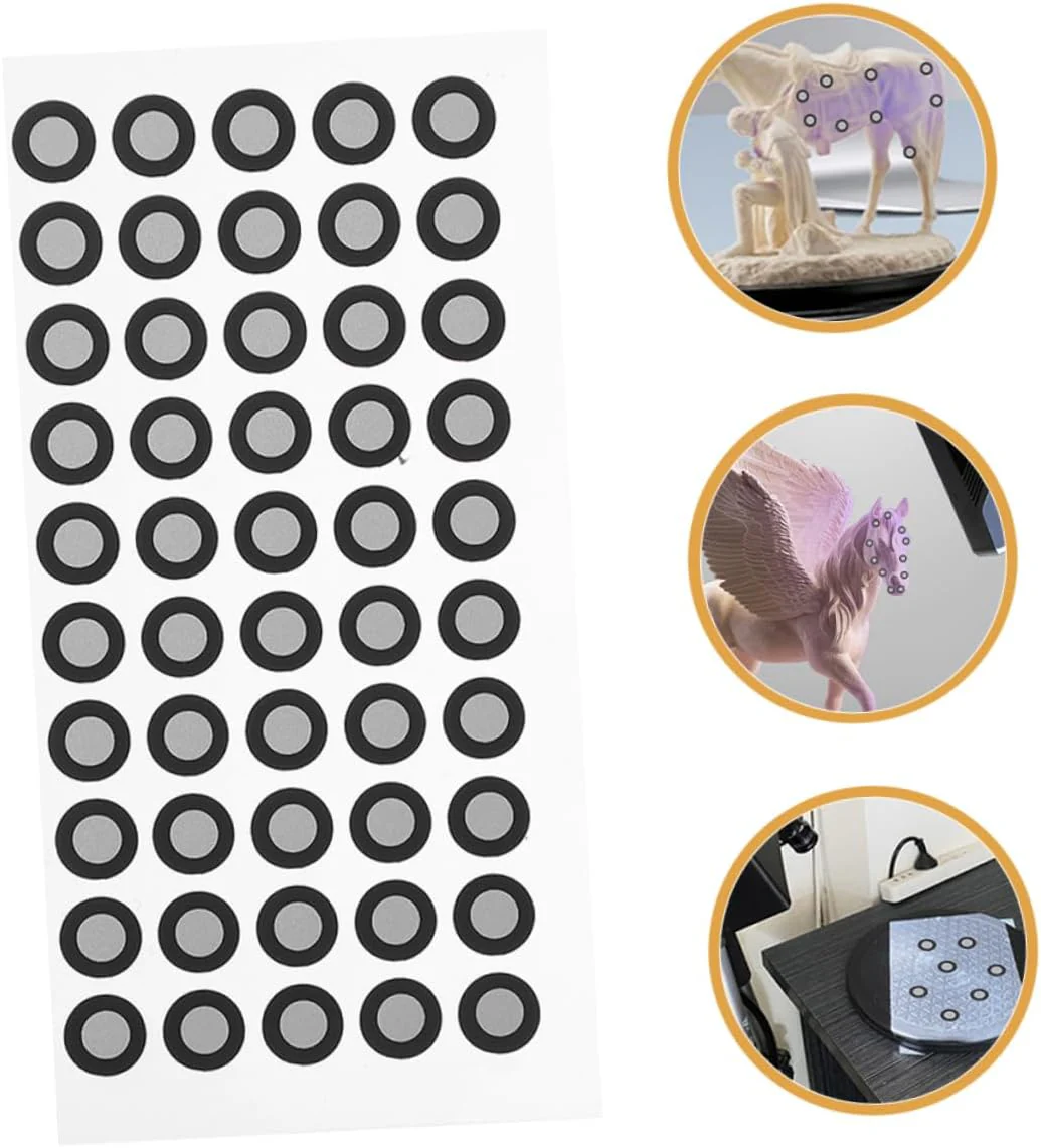 Mikikit 10 Blätter Reflektierende Folie für den Scanner reflektorfolie Reflective Sticker PET-Folie Logo-Aufkleber Zubehör für 3D-Scanner 3D-Scan-Marker magnetisch das Schild das Haustier - Image 13