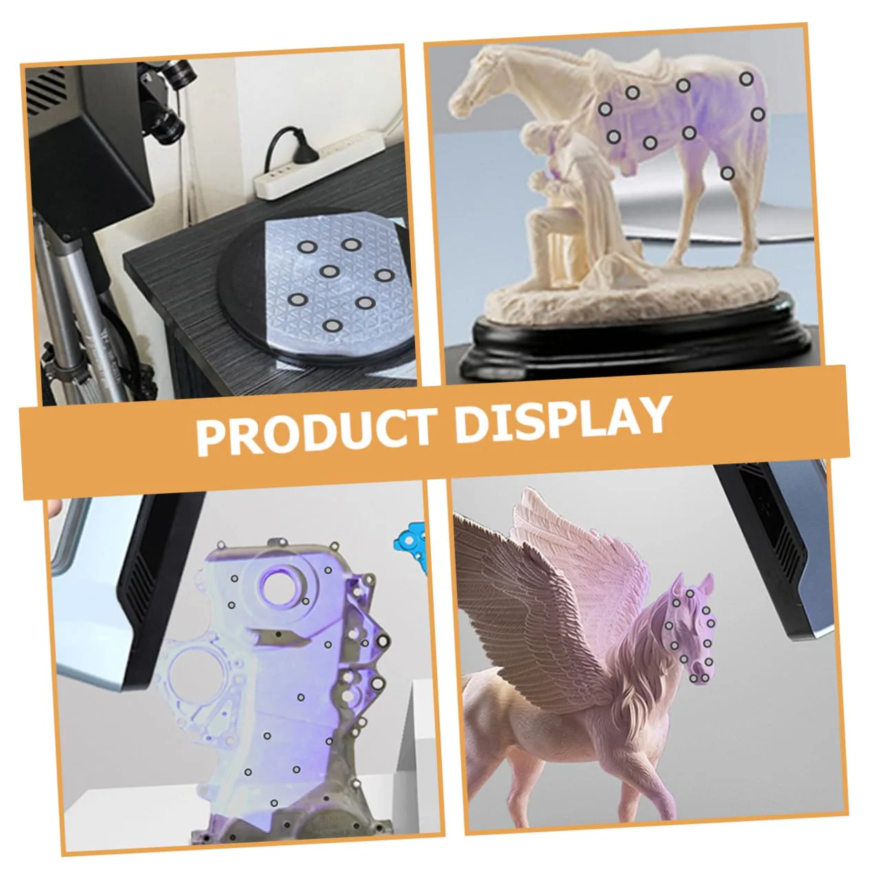 Mikikit 10 Blätter Reflektierende Folie für den Scanner reflektorfolie Reflective Sticker PET-Folie Logo-Aufkleber Zubehör für 3D-Scanner 3D-Scan-Marker magnetisch das Schild das Haustier - Image 16