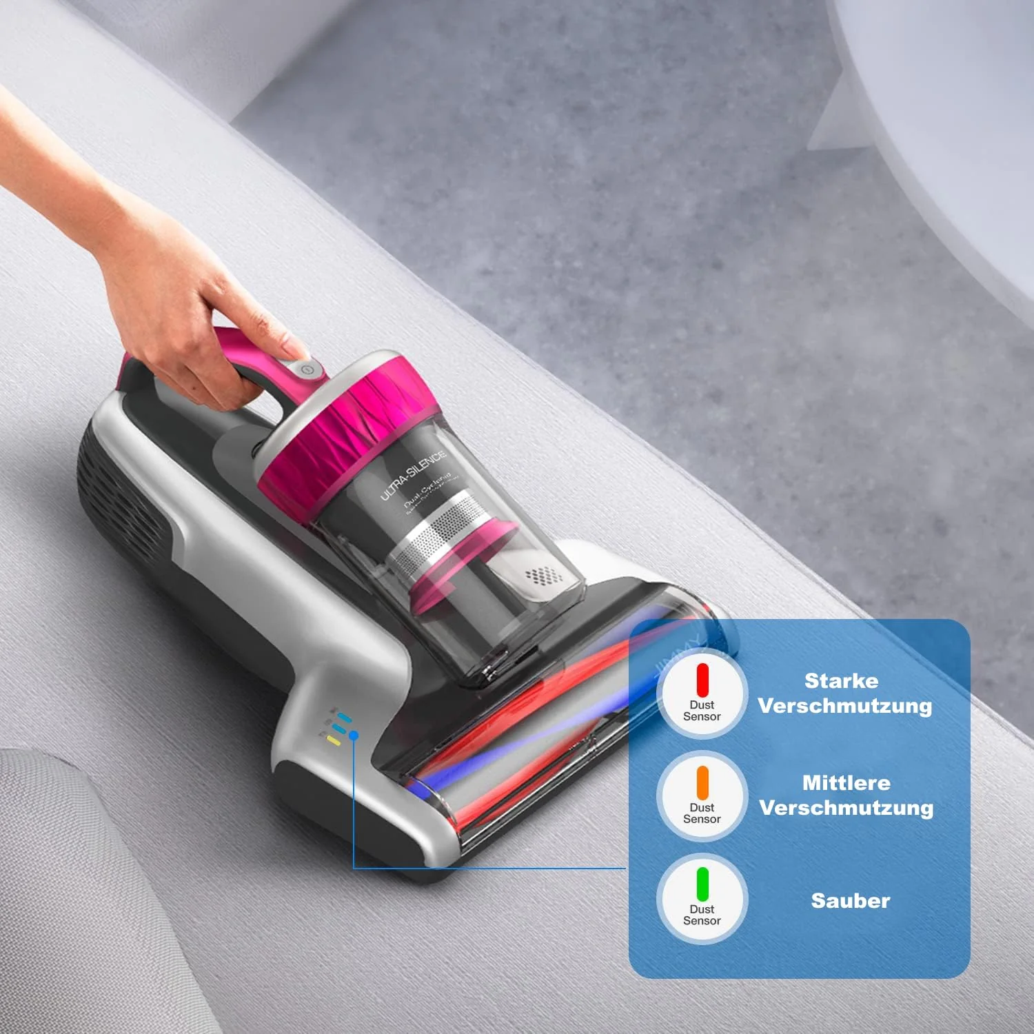 Milbensauger Neuste Version 2025 Jimmy WB73 UV, 600 W, mit UV- und Ultraschall-Sterilisation intelligenter Schmutzsensor, Dual-Cyclonic Filtersystem und Qualitätszertifikat - Image 2
