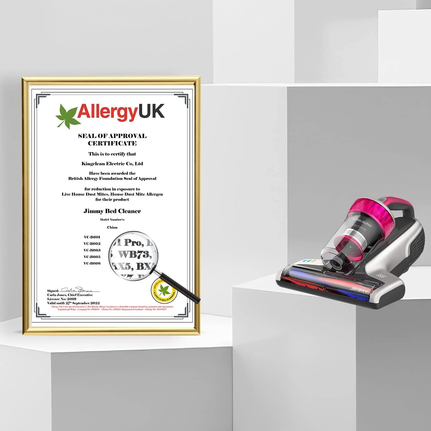 Milbensauger Neuste Version 2025 Jimmy WB73 UV, 600 W, mit UV- und Ultraschall-Sterilisation intelligenter Schmutzsensor, Dual-Cyclonic Filtersystem und Qualitätszertifikat - Image 3