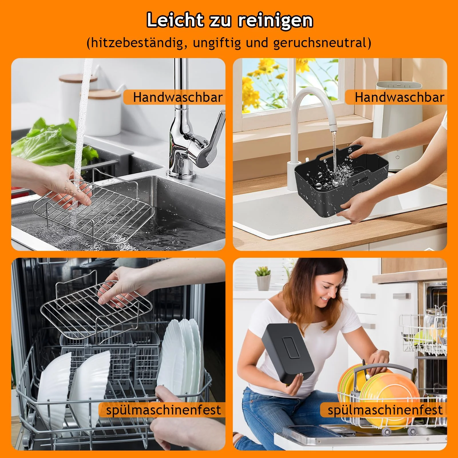 MILFECH Heißluftfritteuse Zubehör Airfryer Zubehör für Ninja Foodi AF300EU AF400EU 7.6L-9.5L und meisten Dual Zone Air Fryer, Air Fryer Accessories BPA-frei - Image 6