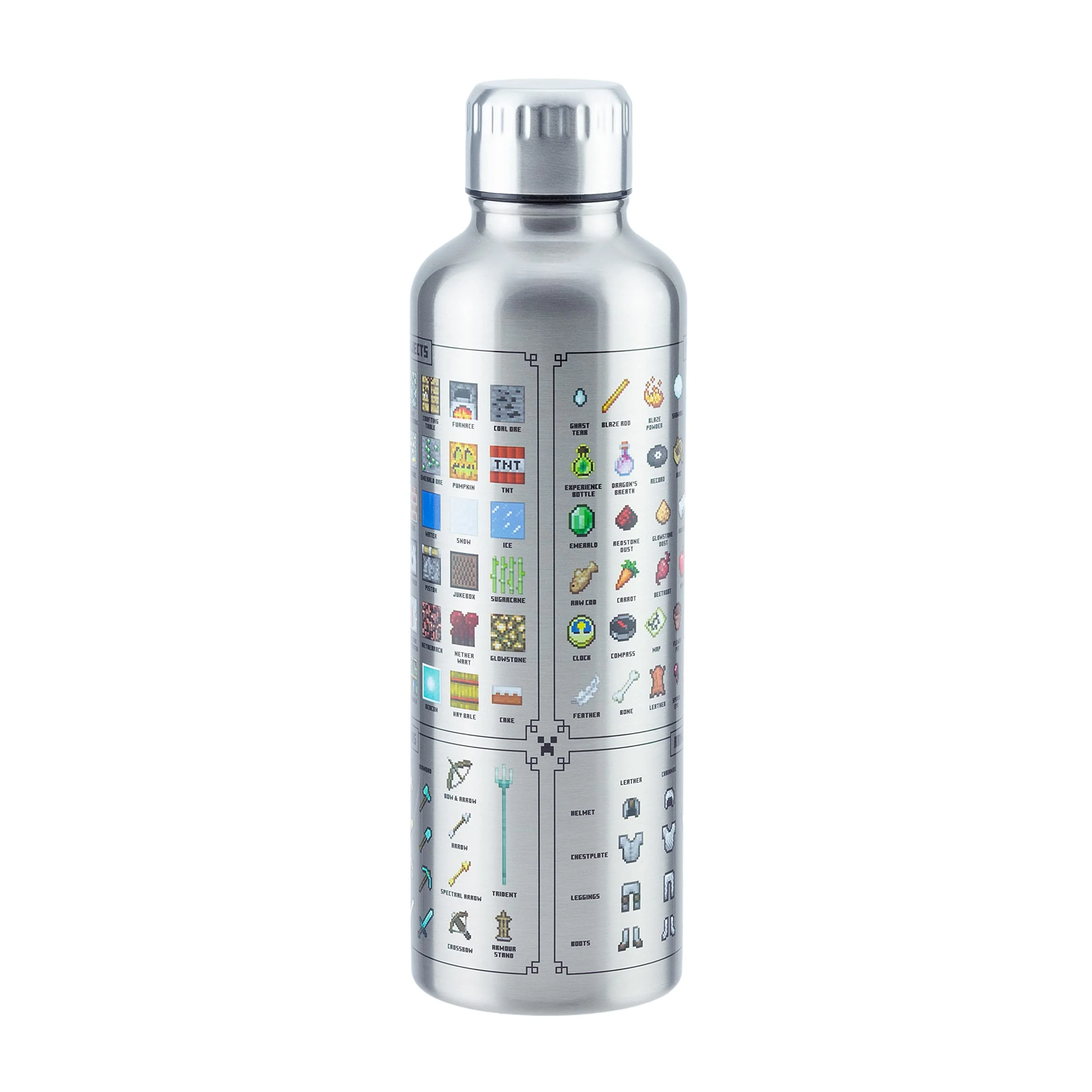 Minecraft Metall-Trinkflasche - Offiziell lizenziert, auslaufsicher, für heiße & kalte Getränke, mit In-Game-Items, Geschenk für Minecraft-Fans, 470 ml (16 Fl Oz) - Image 4