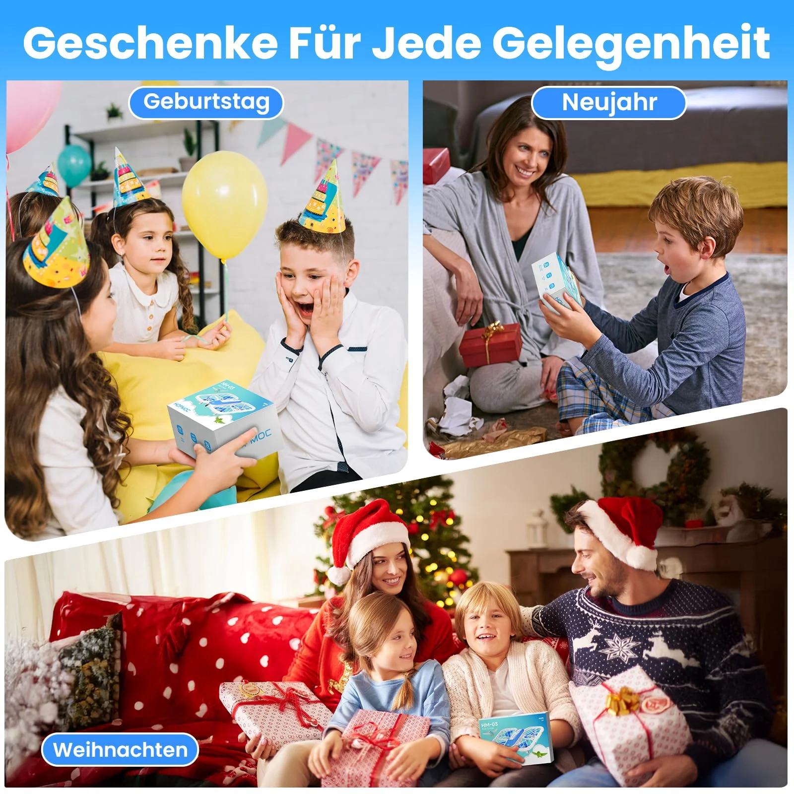 Mini Drohne für Kinder, HOFMOC Drohne mit 5 LED-Leuchten, 3D-Flip, One-Key Start/Landung, Headless-Modus, 3 Geschwindigkeitsmodi, 22 Min Flugzeit, Spielzeugdrohne Geschenke für Kinder ab 6 Jahren - Image 7