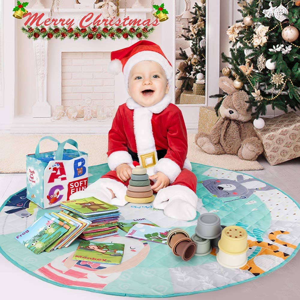 Mini Tudou 8 Stück Stapelbecher, Schichtenspielzeug, Baby Badespielzeug& Spielzeug Bauen für die frühe pädagogische Entwicklung Bestes Lernspielzeug Geschenk für 6 Monate + Jungen & Mädchen - Image 2