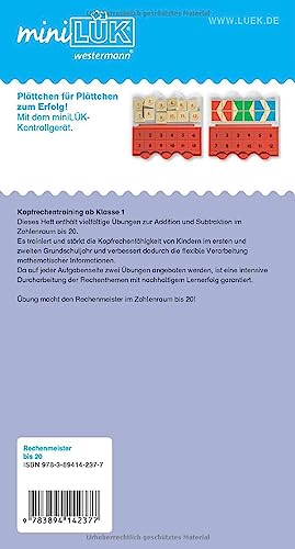 miniLÜK: 1. Klasse - Mathematik Rechenmeister bis 20: Kopfrechentraining ab Klasse 1 (miniLÜK-Übungshefte: Mathematik) - Image 7