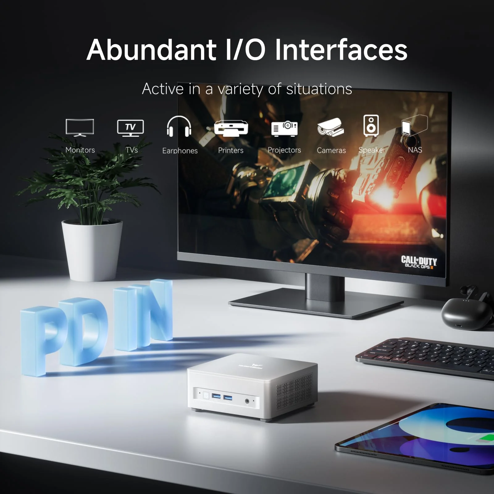 MINIS FORUM UM870 Slim Mini-PC, AMD Ryzen 7 8745H Mini-Computer (8C/16T, bis zu 4,9 GHz), 32 GB DDR5 RAM und 1 TB PCIe 4.0 SSD, DP/HDMI 2.1/USB4, 4 x USB Typ A, WIFI6E/BT5 .3 - Image 8