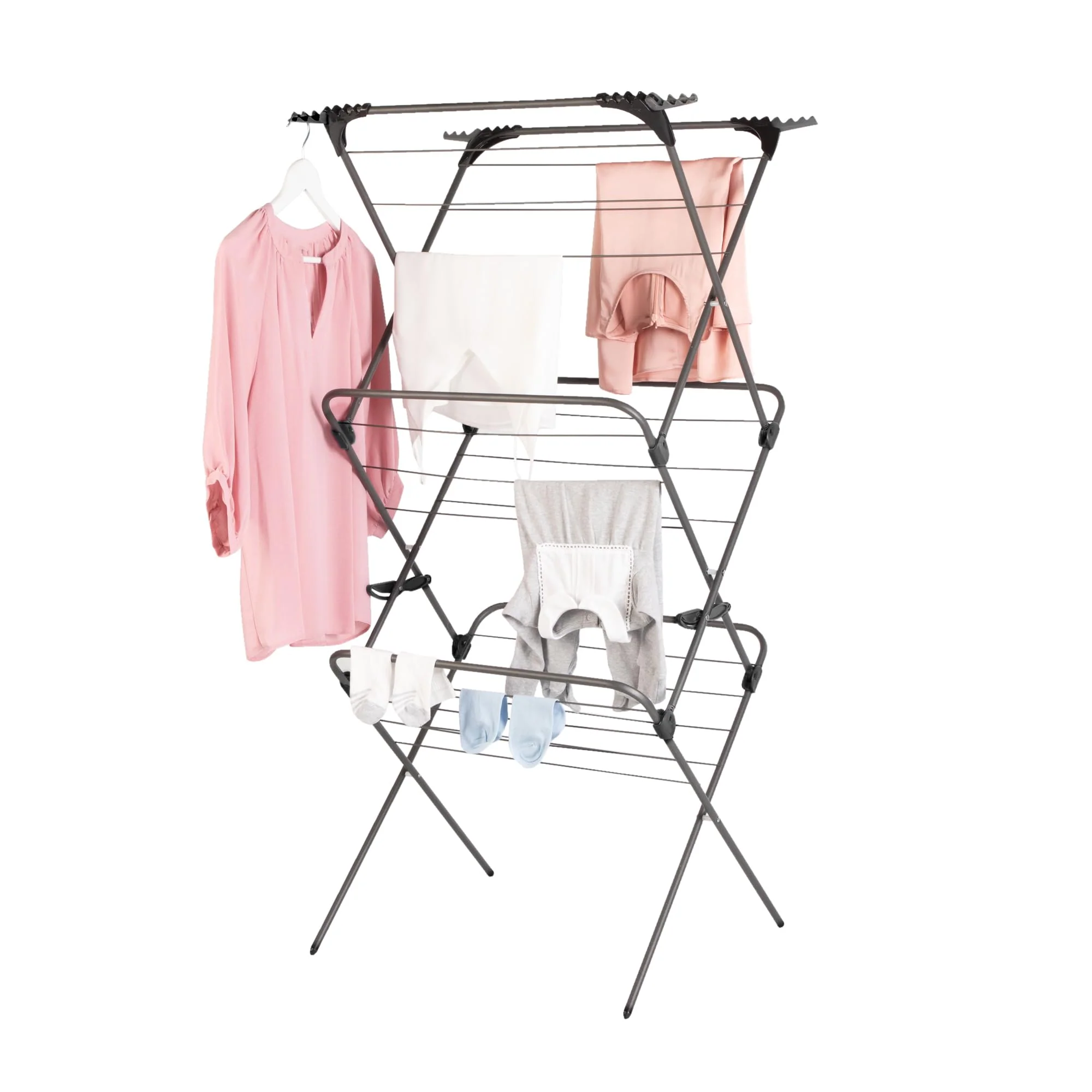 Minky Premium Sure Grip Wäscheständer mit 3 Etagen, Edelstahl, Rotguss, Standardgröße - Image 2