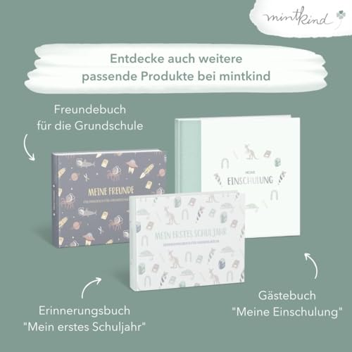 mintkind® Freundebuch Kindergarten Fahrzeuge, Freundschaftsbuch Jungen und Mädchen, Ausfüllbuch Kita mit Traktor, Polizei, Feuerwehr, Geschenk Einschulung, Erinnerungsbuch Kinder - Image 2