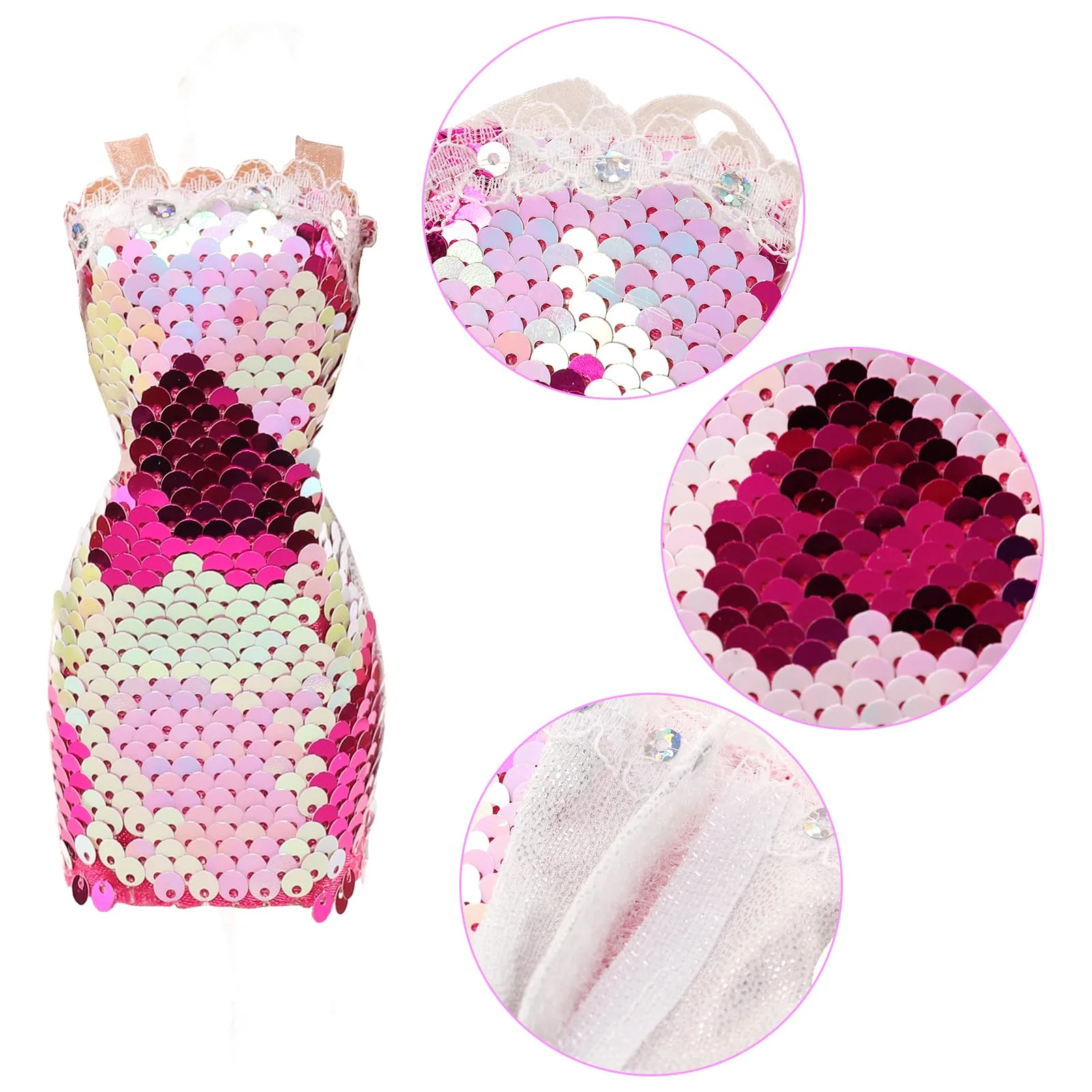 Miunana 15 Kleidung für Puppen = 9 Fashion Kleider 3 Tops 3 Hosen für 11,5 Zoll Mädchen Puppen Geschenk - Image 5
