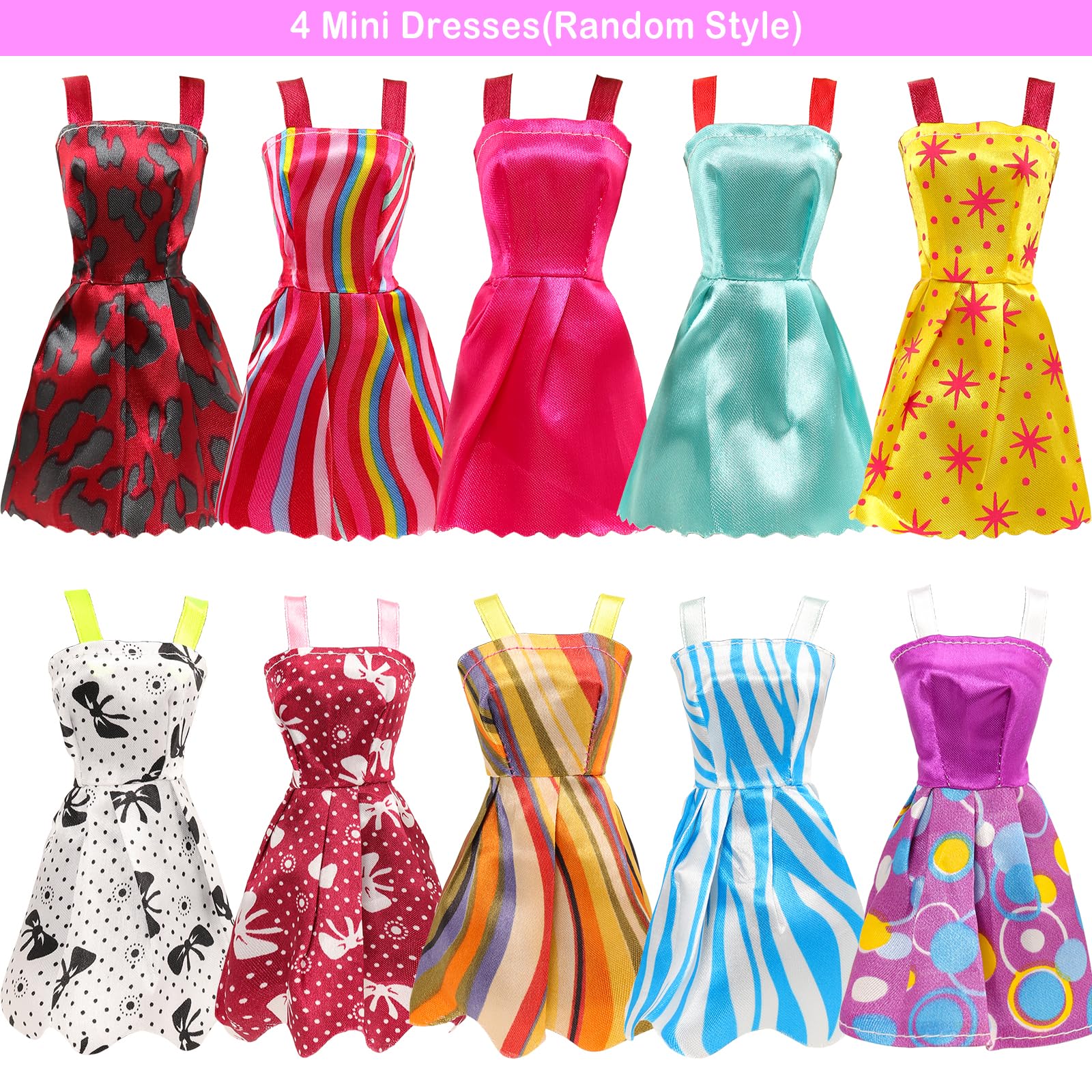 Miunana 15 Kleidung für Puppen = 9 Fashion Kleider 3 Tops 3 Hosen für 11,5 Zoll Mädchen Puppen Geschenk - Image 6