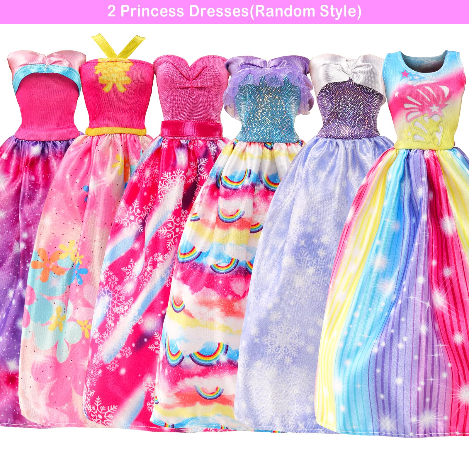Miunana 15 Kleidung für Puppen = 9 Fashion Kleider 3 Tops 3 Hosen für 11,5 Zoll Mädchen Puppen Geschenk - Image 9
