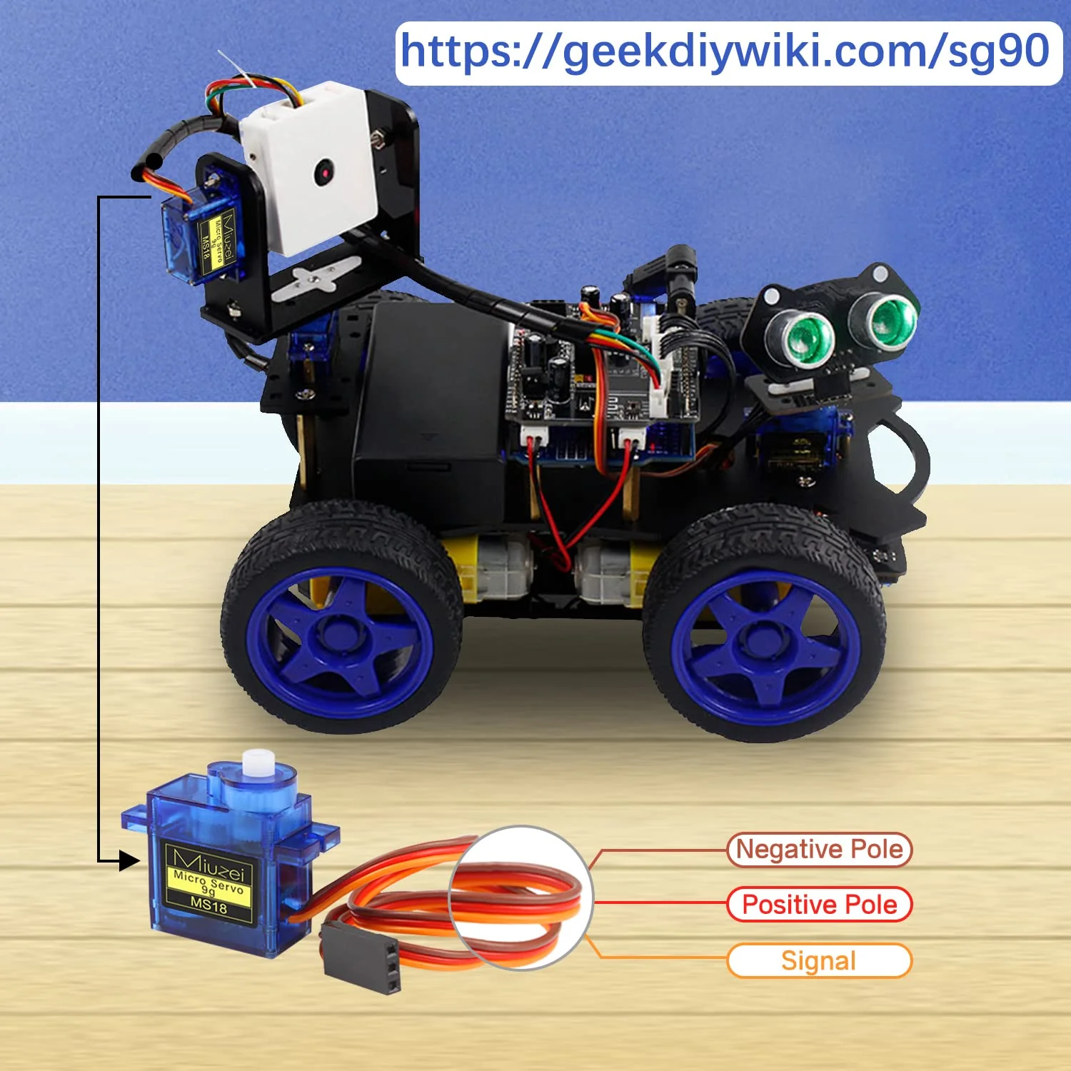 Miuzei 9G Micro Servo Motor für RC Robot Arm/Hand/Gehen Hubschrauber Boot Flugzeug Helikopter Auto Fahrzeugmodelle Steuerung mit Kabel, Mini Modellbau für Arduino (10 *Blau) - Image 3