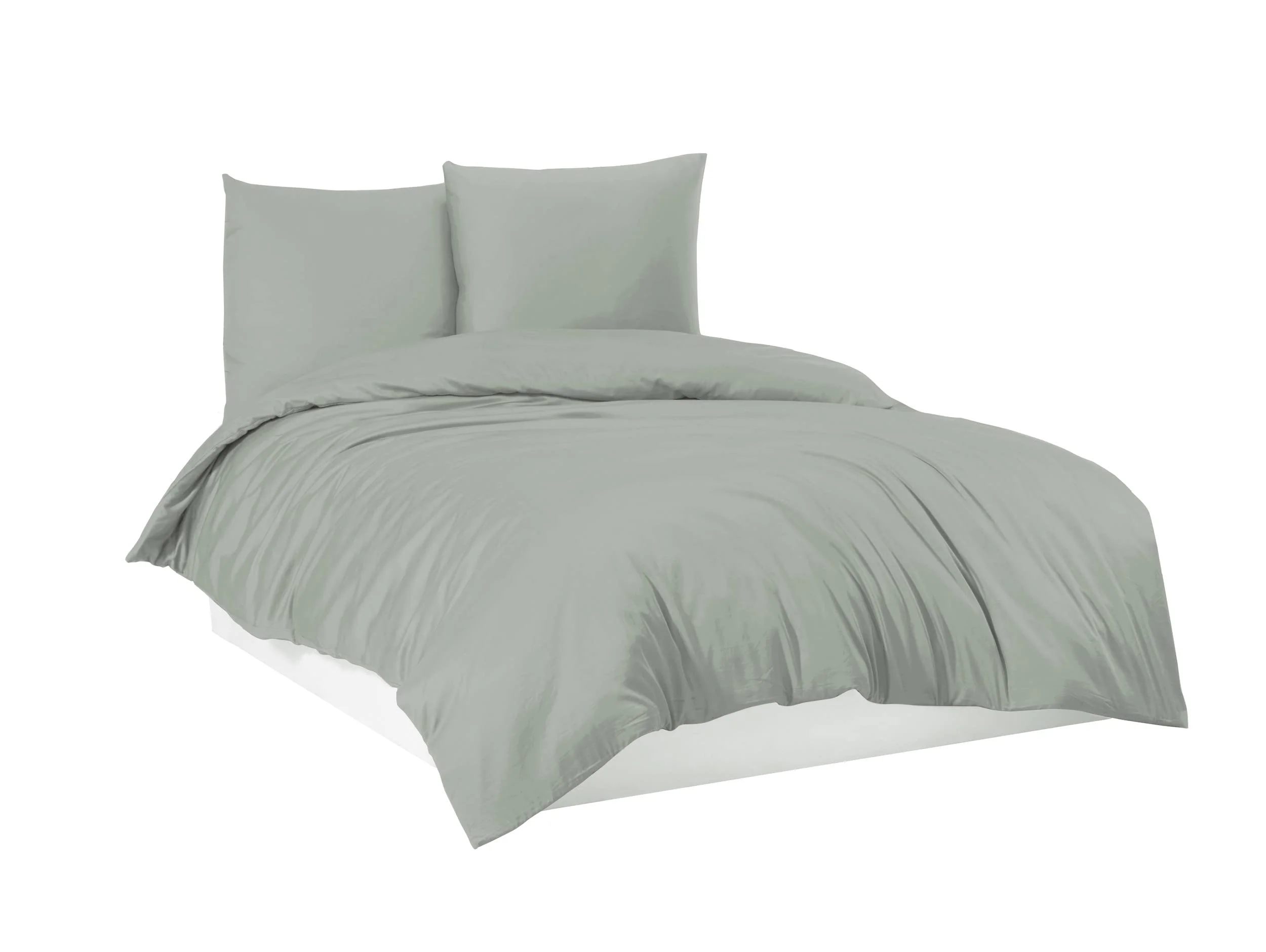 Mixibaby Bettwäsche Bettgarnitur Bettbezug 100% Baumwolle 135x200 155x220 200x200 200x220, Farbe:Hellgrau, Größe:135 x 200 cm - Image 2