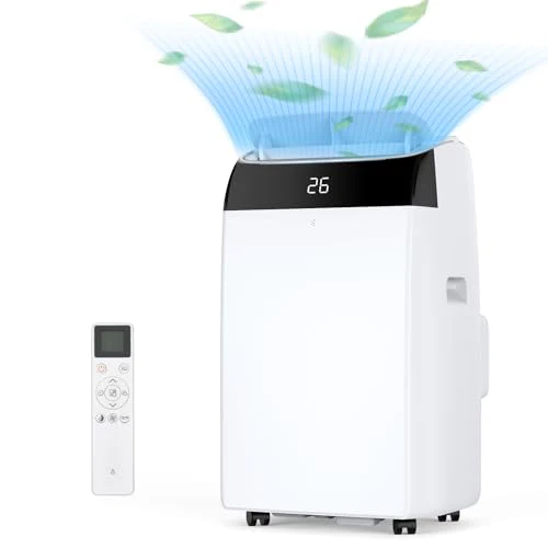 Mobile Klimaanlage 12000 BTU, leise, 4-in-1: Kühlung, Belüftung, Entfeuchtung, Follow-Me-Funktion, für 43-51 m², Digitalanzeige, Fernbedienung, 24-Stunden-Timer, Energieklasse A - Image 6