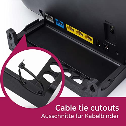 MOBILEFOX Wandhalterung passend für Telekom Speedport Smart 4 | 4 Plus Router Wandhalter WLAN Halterung Halter mit Kabelmanagment, dual Band - Image 6