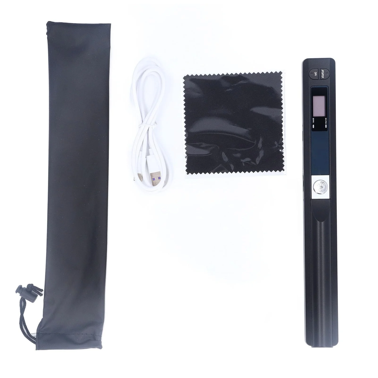 Mobiler Scanner, Tragbarer 8,27 Zoll Handscanner Dokumentenscanner für Unternehmen, Fotos, Bilder, Quittungen, Bücher, Fotoscanner für A4 Dokumente, JPG/PDF Format, BIS zu 900 DPI (Schwarz) - Image 2
