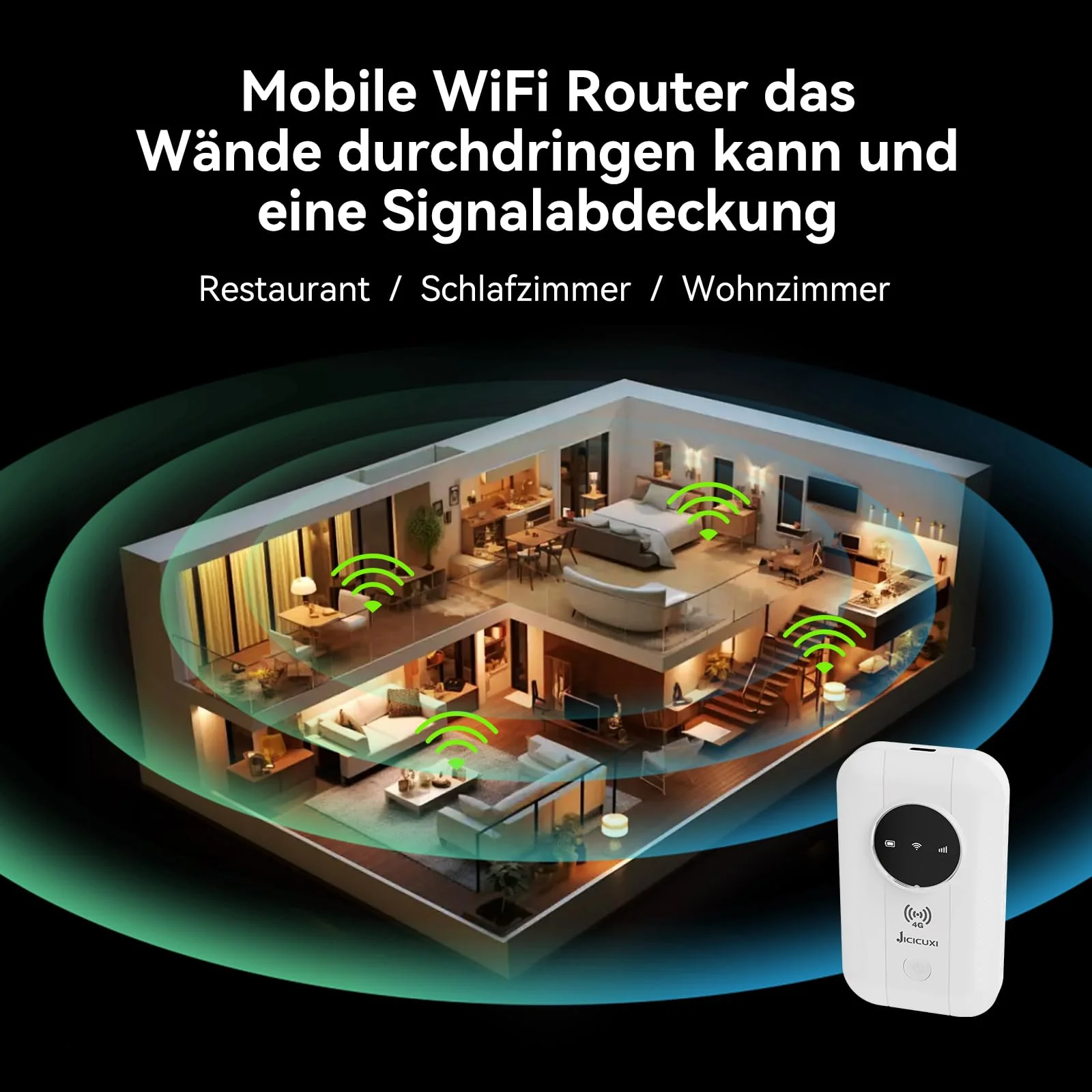 Mobiler WLAN Router, tragbares WLAN für unterwegs,4G Mobiler Wi-Fi-Router,150 Mbit/s, mit SIM-Kartensteckplatz,Typ-C Schnittstelle, WLAN Router Mobil für Reisen, Business & ohne Vertrag - Image 5