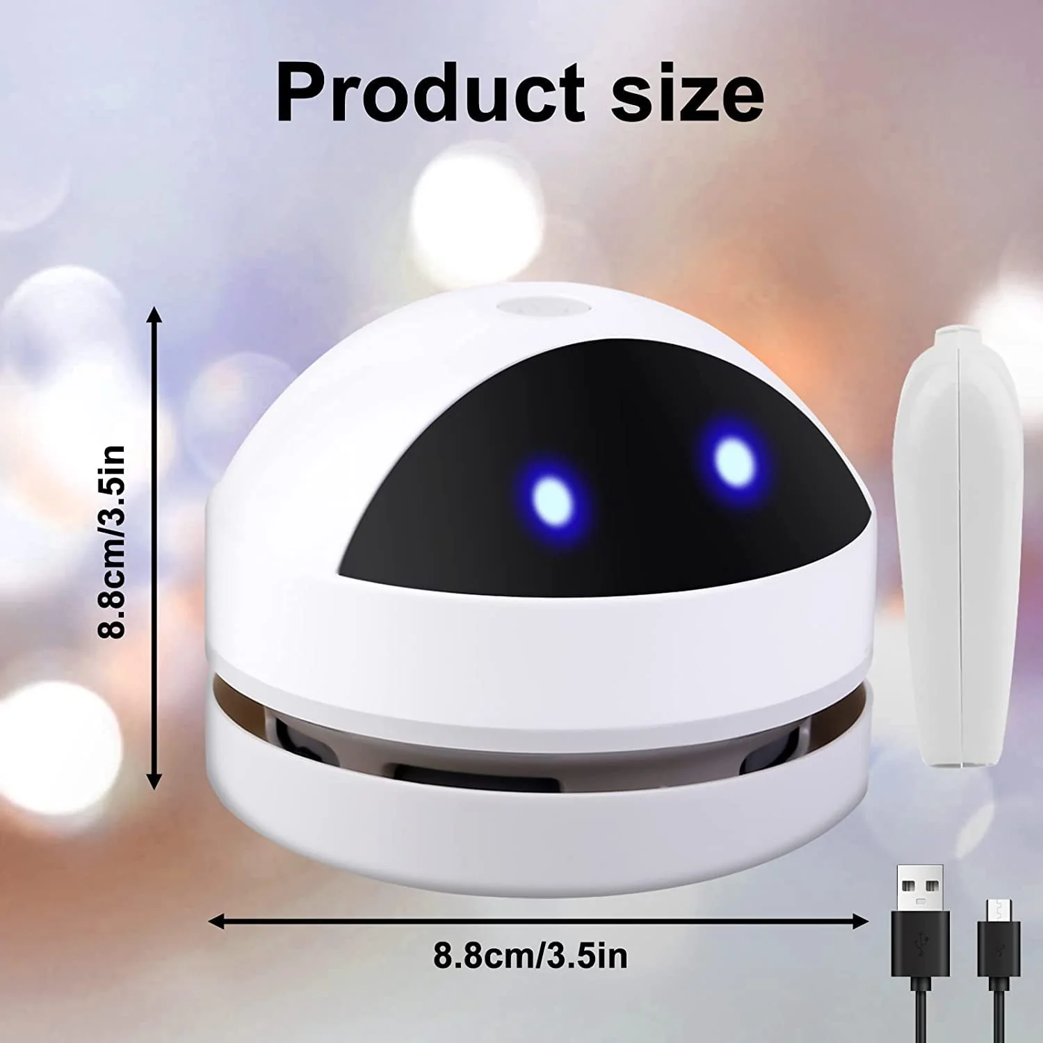 Molbory Tragbar Kabellos Mini Staubsauger, Tischstaubsauger Hohe Saugleistung Staub Reiniger mit 120 Minuten Laufzeit, USB Wiederaufladbar Tischstaubsauger für Desktop,Schule,Haushalt,Büro und Auto - Image 6