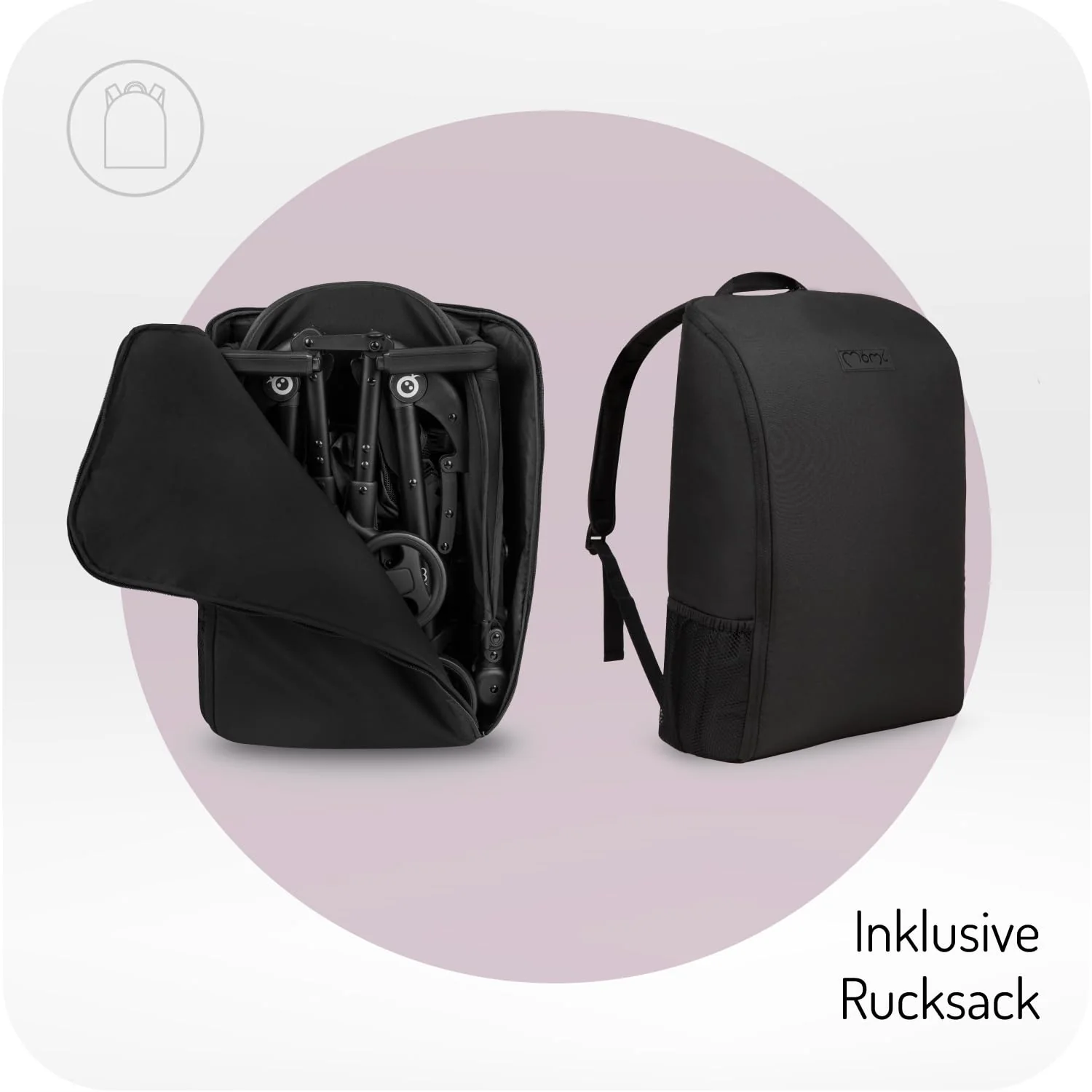 MoMi GRACE leichter Kinderwagen ab 6 Monaten kompakt Buggy mit einem Rucksack zum Tragen passt als Handgepäck faltbarer Reisebuggy 5-Punkt-Gurt - Image 12