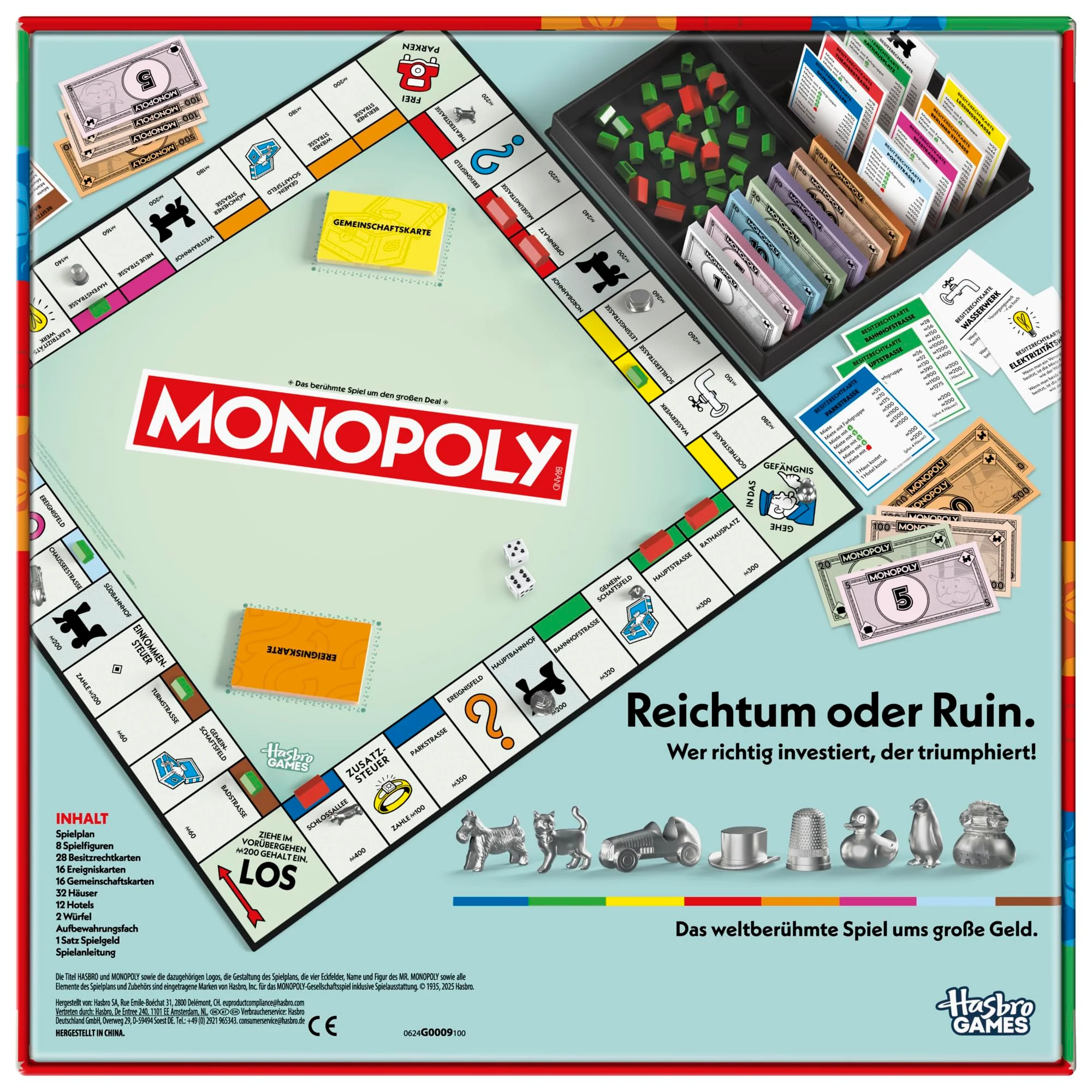 Monopoly Basisspiel mit Aufbewahrungsfach und größeren Spielfiguren - Deutsche Fassung - Image 9