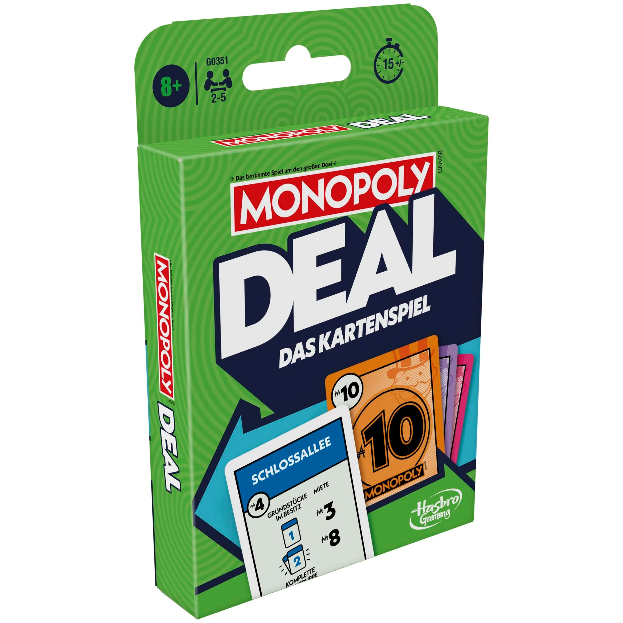 Monopoly Deal Kartenspiel, der Klassiker in der schnellen Version, Strategiespiel für Erwachsene und Kinder, ideal für unterwegs, Geschenk, oder Wichteln - Image 2