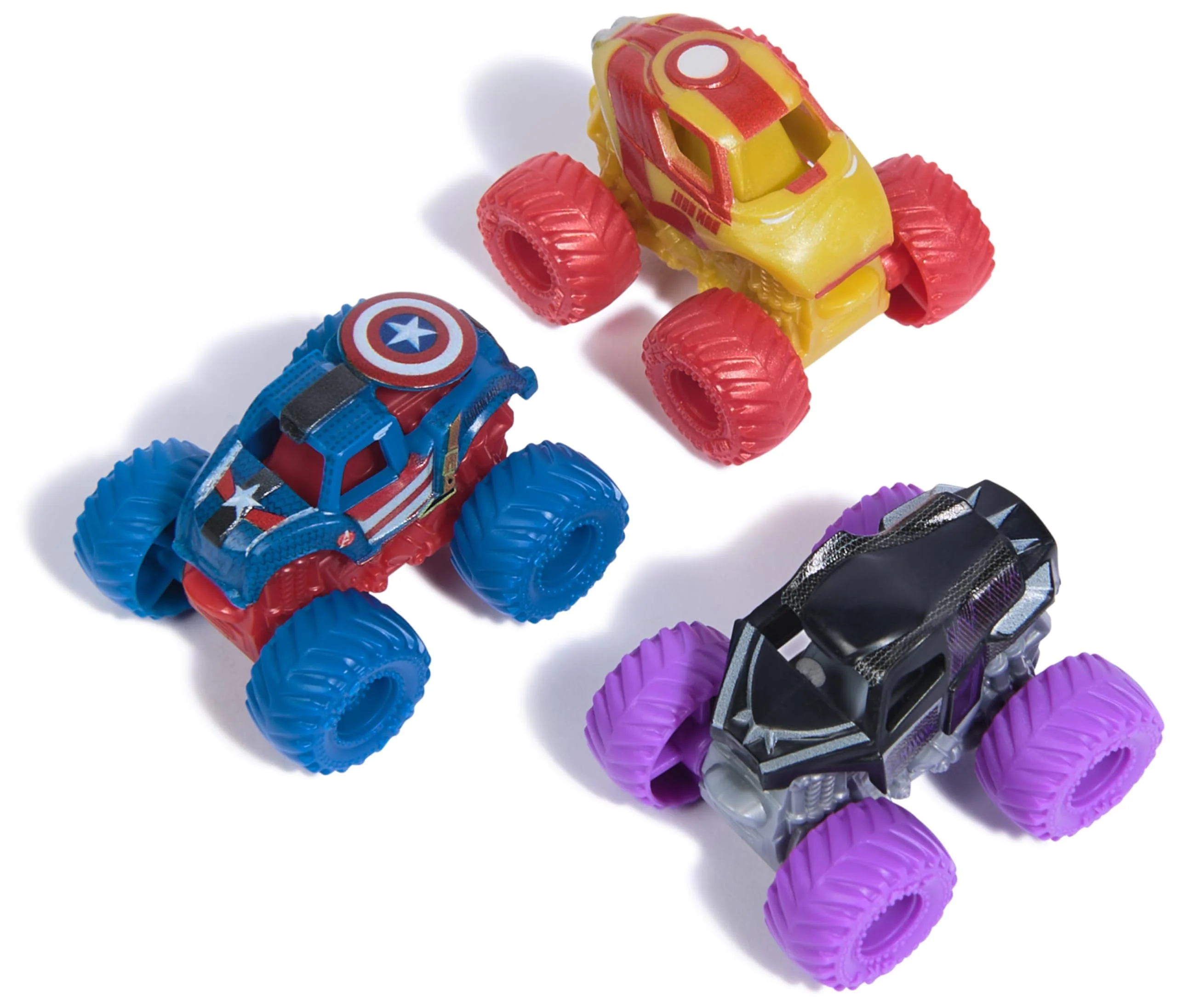 Monster Jam Marvel - Mini-Truck 3er-Set mit Black Panther, Captain America, Iron Man, Maßstab 1:87, robust und mit coolen Details, für monstermäßige Superhelden-Action an jedem Ort, ab 3 Jahren - Image 9