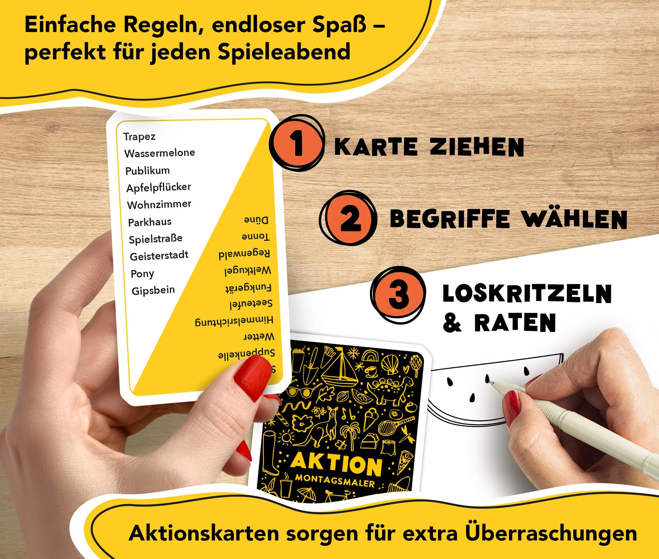 MONTAGSMALER - Lustiges Zeichenspiel - Das beliebte Familienspiel und Gesellschaftsspiel ab 8 Jahre - Kreatives Gemeinschaftsspiel und Spiel für Familie und Freunde - Image 3