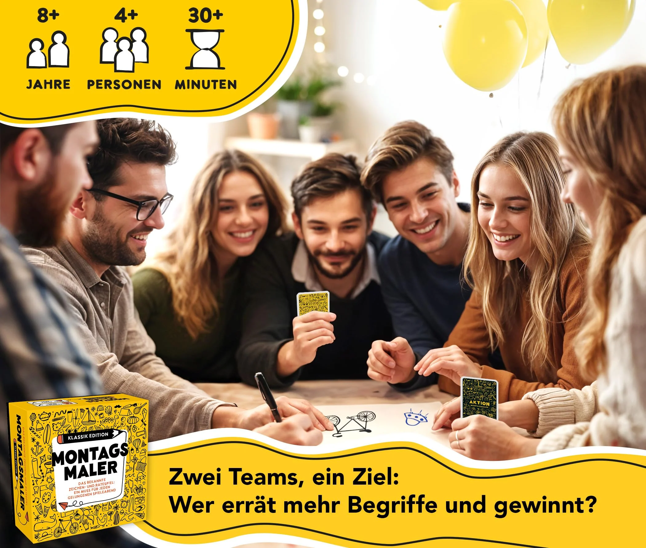 MONTAGSMALER - Lustiges Zeichenspiel - Das beliebte Familienspiel und Gesellschaftsspiel ab 8 Jahre - Kreatives Gemeinschaftsspiel und Spiel für Familie und Freunde - Image 5