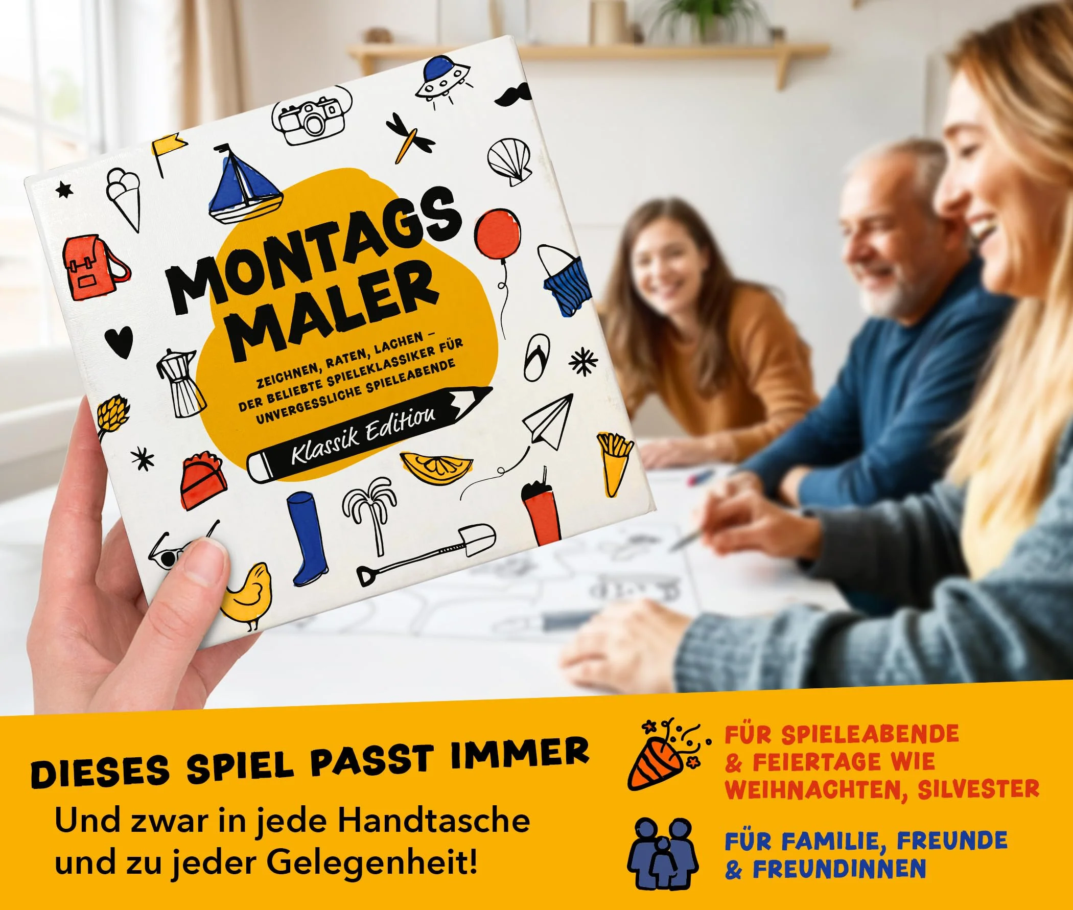 MONTAGSMALER - Lustiges Zeichenspiel - Das beliebte Familienspiel und Gesellschaftsspiel ab 8 Jahre - Kreatives Gemeinschaftsspiel und Spiel für Familie und Freunde - Image 2