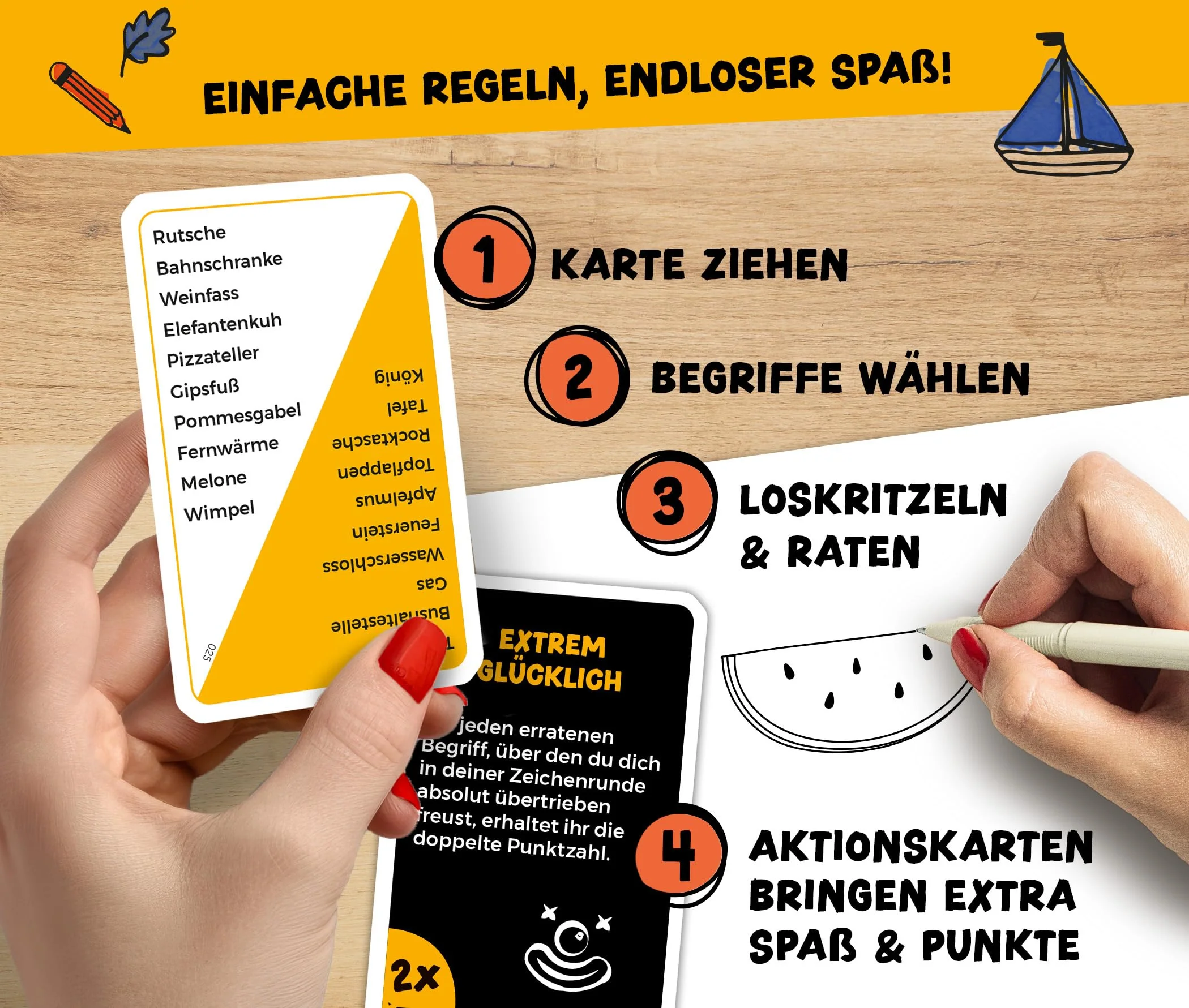 MONTAGSMALER - Lustiges Zeichenspiel - Das beliebte Familienspiel und Gesellschaftsspiel ab 8 Jahre - Kreatives Gemeinschaftsspiel und Spiel für Familie und Freunde - Image 3