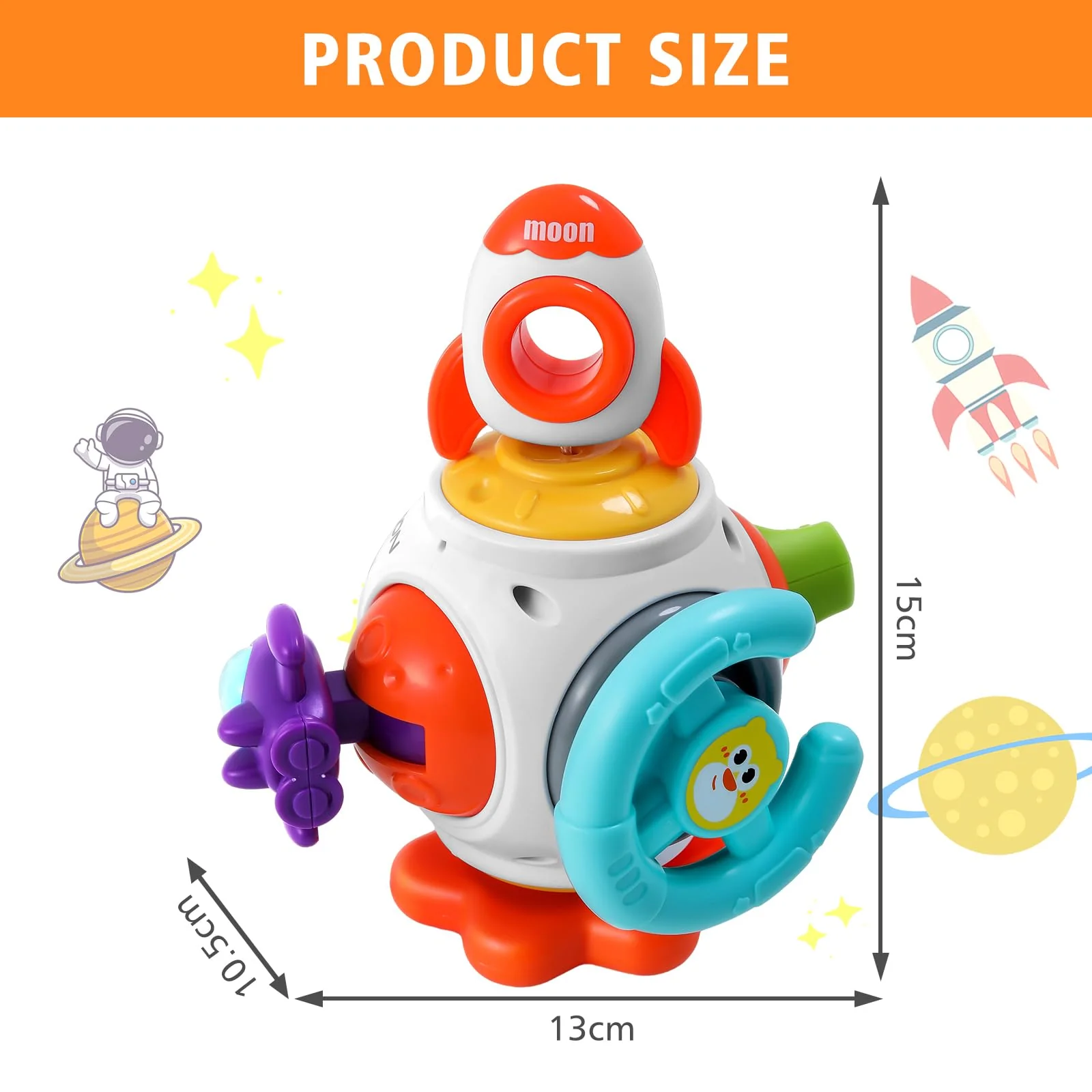 Montessori 6-in-1 busy sensorisches Aktivitätswürfelspielzeug für Babys im Alter von 1 bis 3 Jahren-lustiges lehrreiches und tragbares Spielzeug für Zuhause und Reisen Frühes Spielzeug für Kleinkinder - Image 2