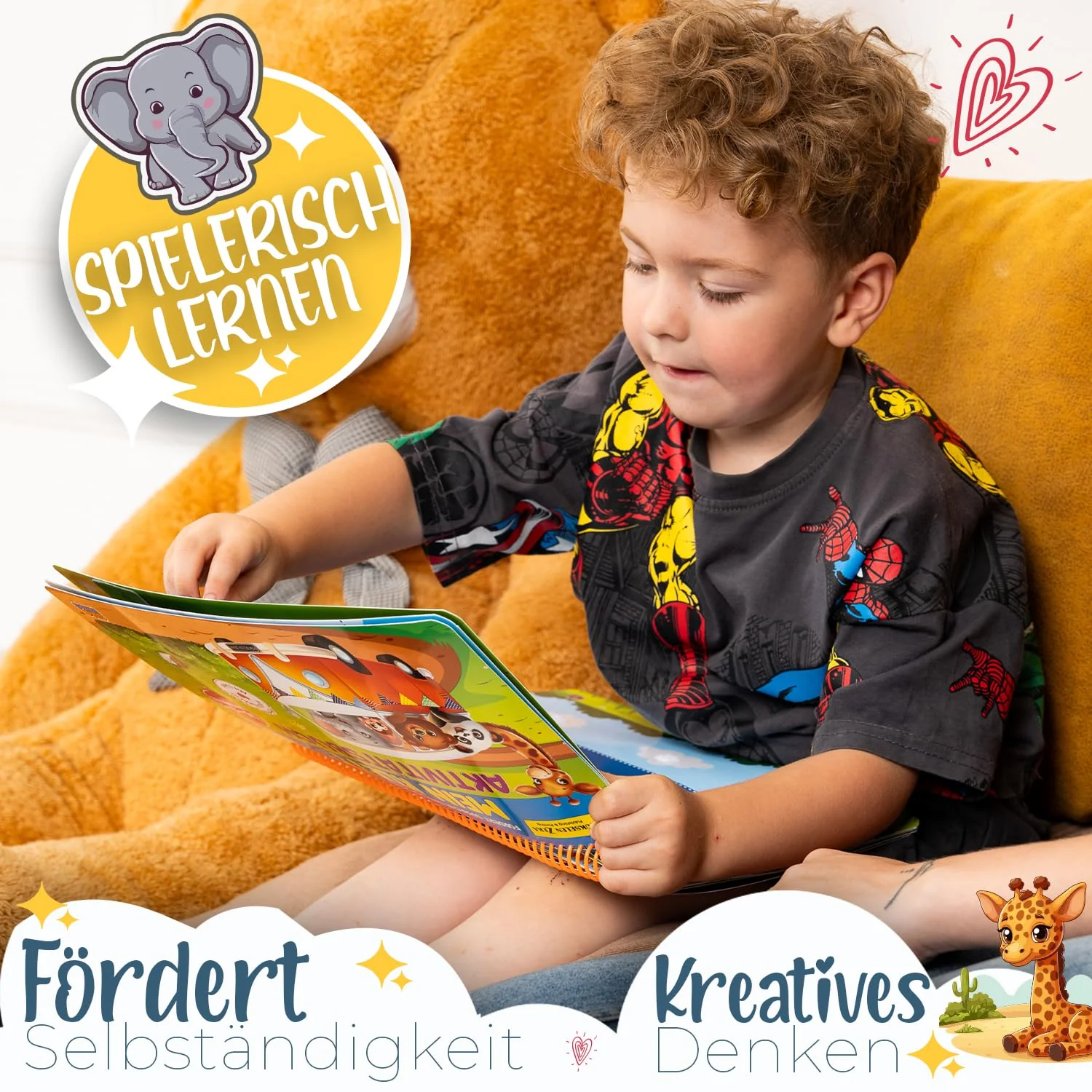 Montessori Spielzeug Buch für Kinder ab 16-24 Monaten, Quiet Book Lernspiel mit Klett-Sticker Funktion. Beschäftigung Busy Book für Mädchen und Jungen, das Spielzeug und Buch in einem vereint - Image 6