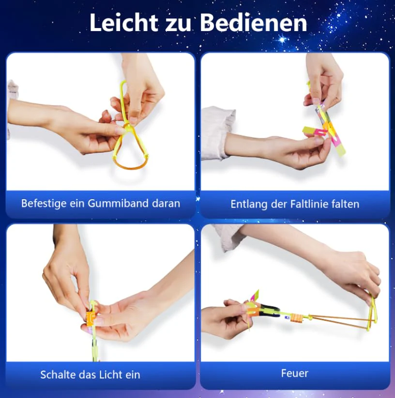 Moocuca Kindergeburtstag Party Fly Leuchtspielzeug, 20 Pcs Led Licht Nacht Hubschrauber, Led Licht Nacht Hubschrauber, Leuchtspielzeug Steinschleuder - Image 3