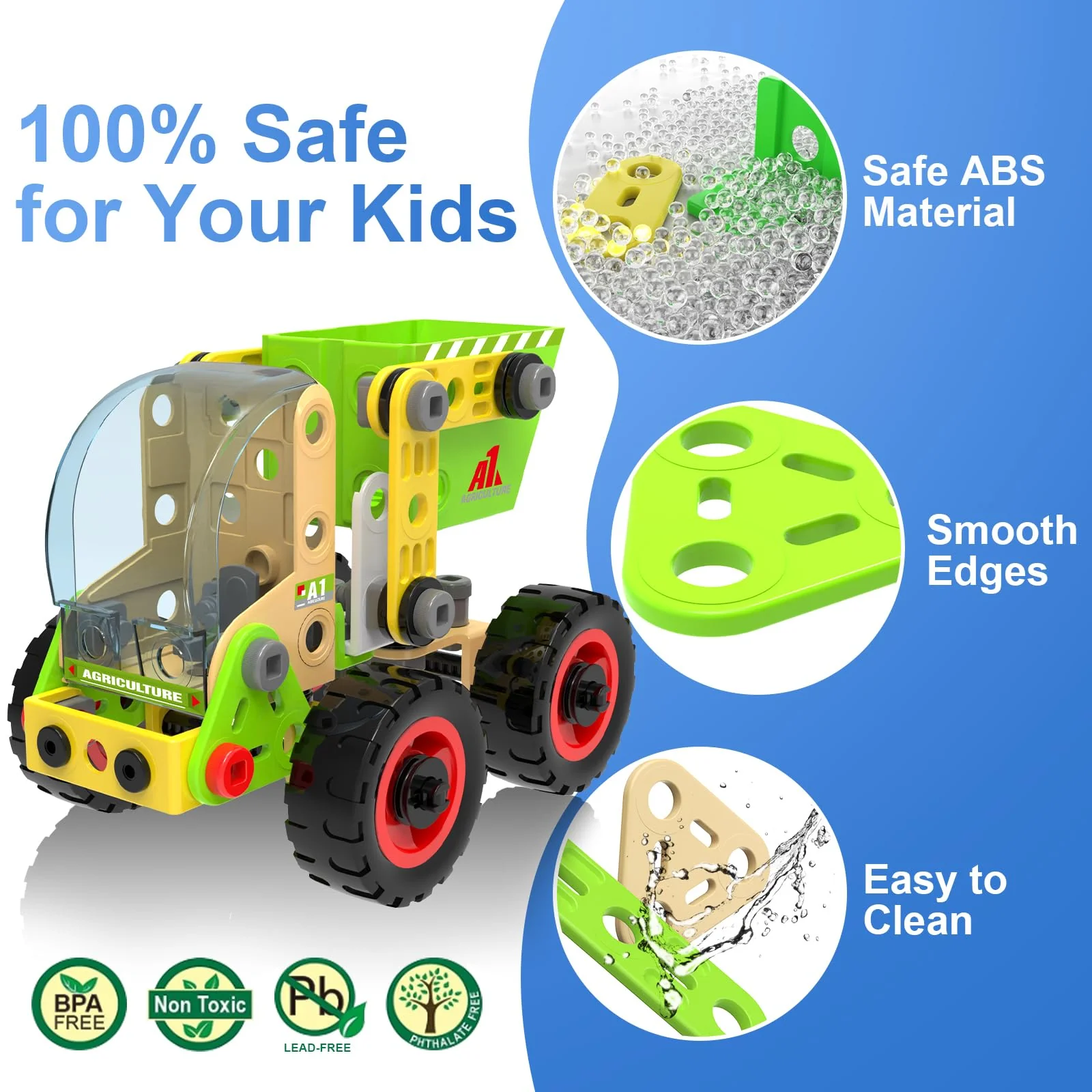 MOONTOY 14 Modelle Konstruktionsspielzeug ab 4 5 6 7 8 9 Jahr,Kreatives Lernspielzeug Bauspielzeug im 218 Teile Bauen Kinder ab 5,Bausteine STEM Baukasten Spielzeug Geschenk für Jungen Mädchen - Image 4