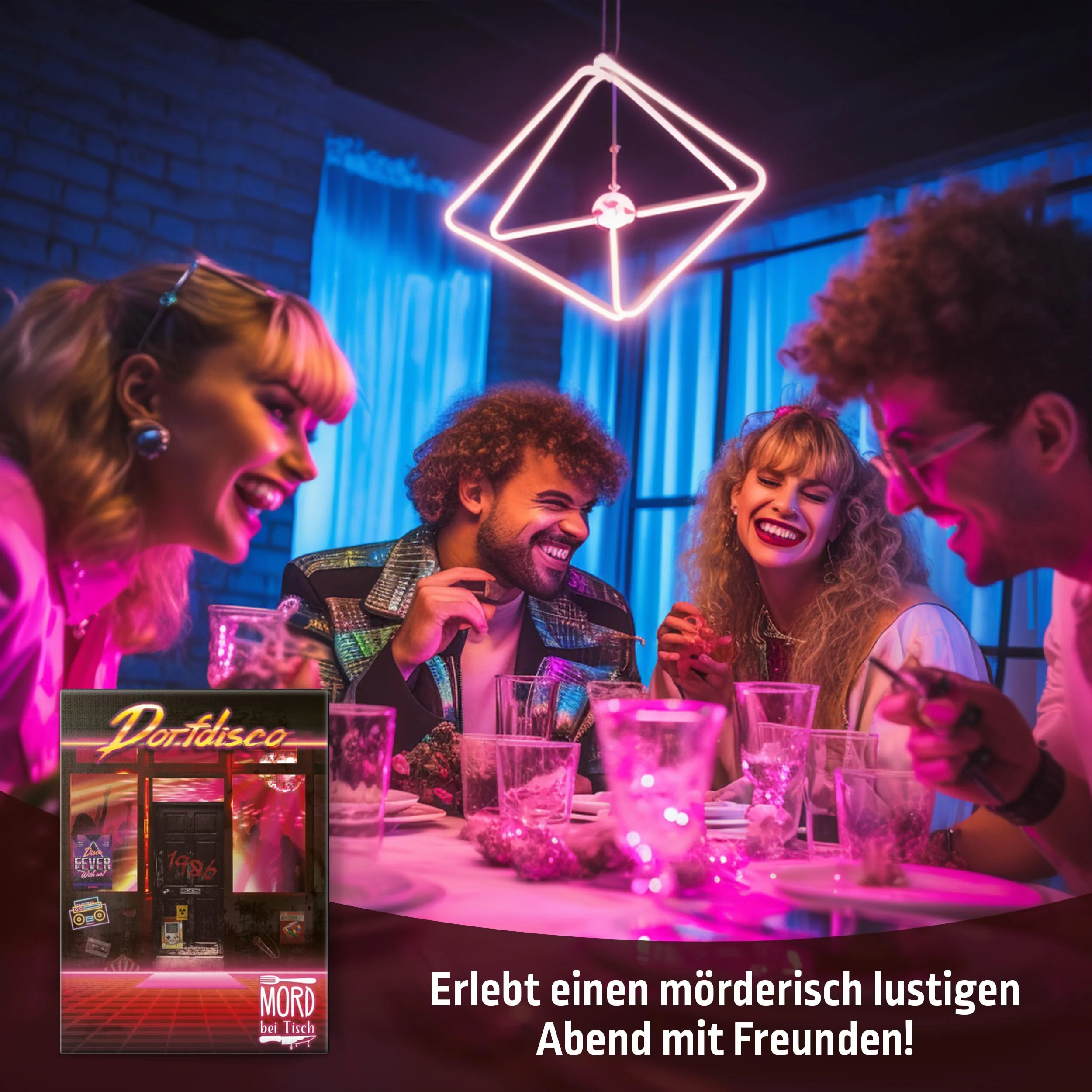 MORD bei Tisch Krimidinner für Zuhause - 4 bis 6 Personen - Der Dorfdisco Fall - Das Krimi Spiel ab 16 Jahren – Ideal als Krimi Dinner für eine mörderische Dinnerparty - Image 5